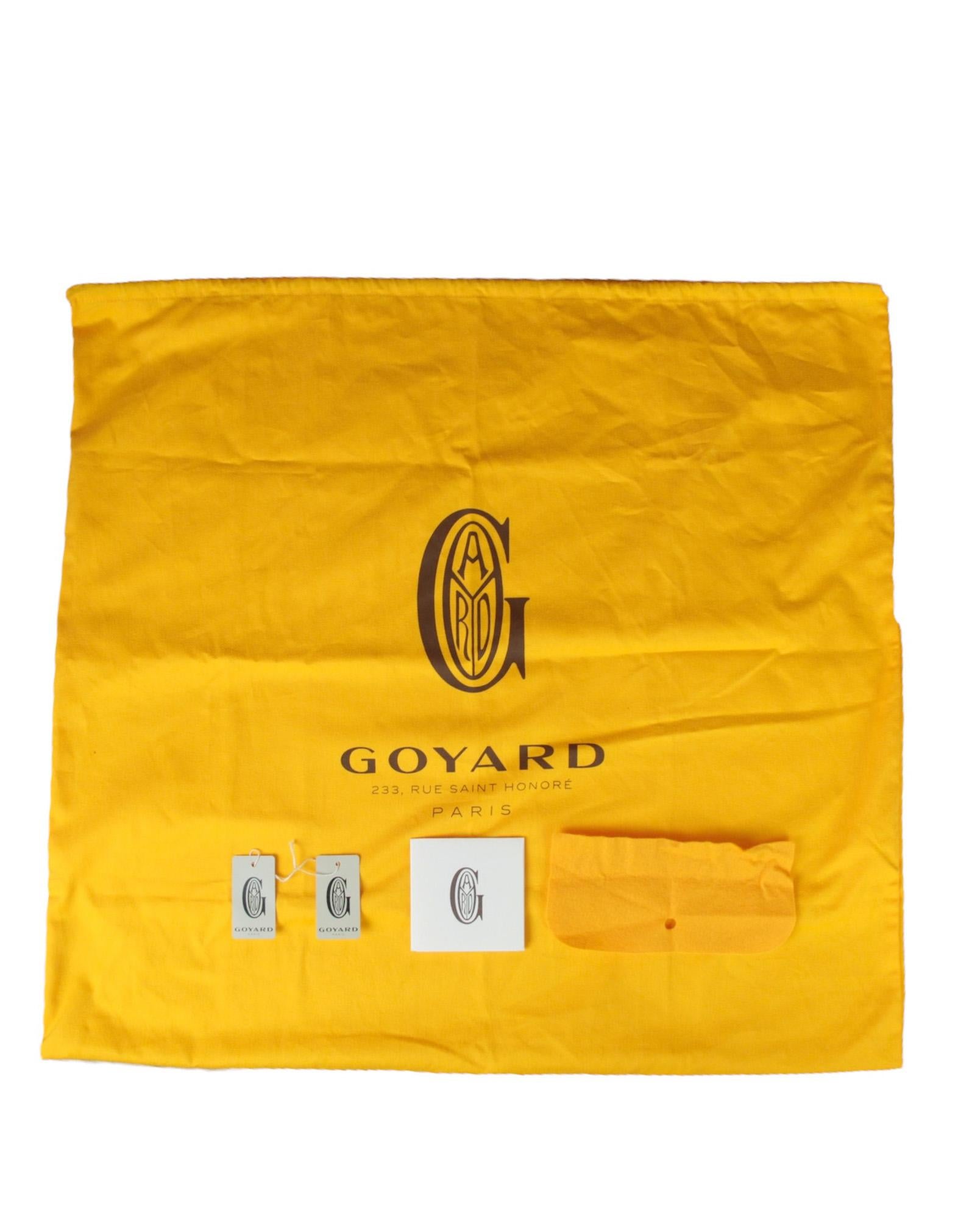 Goyard Navy Canvas/ Leather Reversible Anjou PM Tote Bag 7