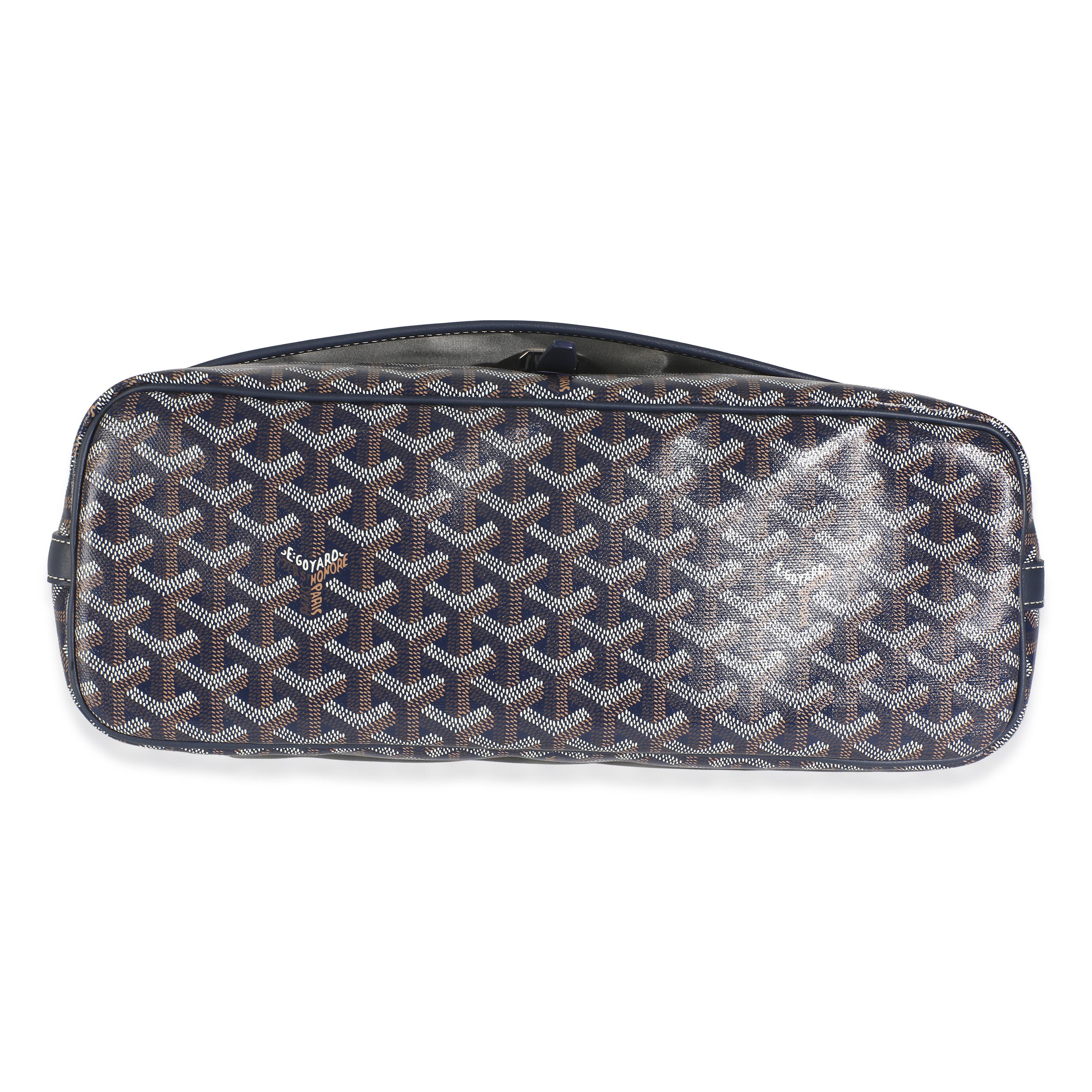 Goyard Navy Goyardine Canvas Capetien Messenger For Sale 1