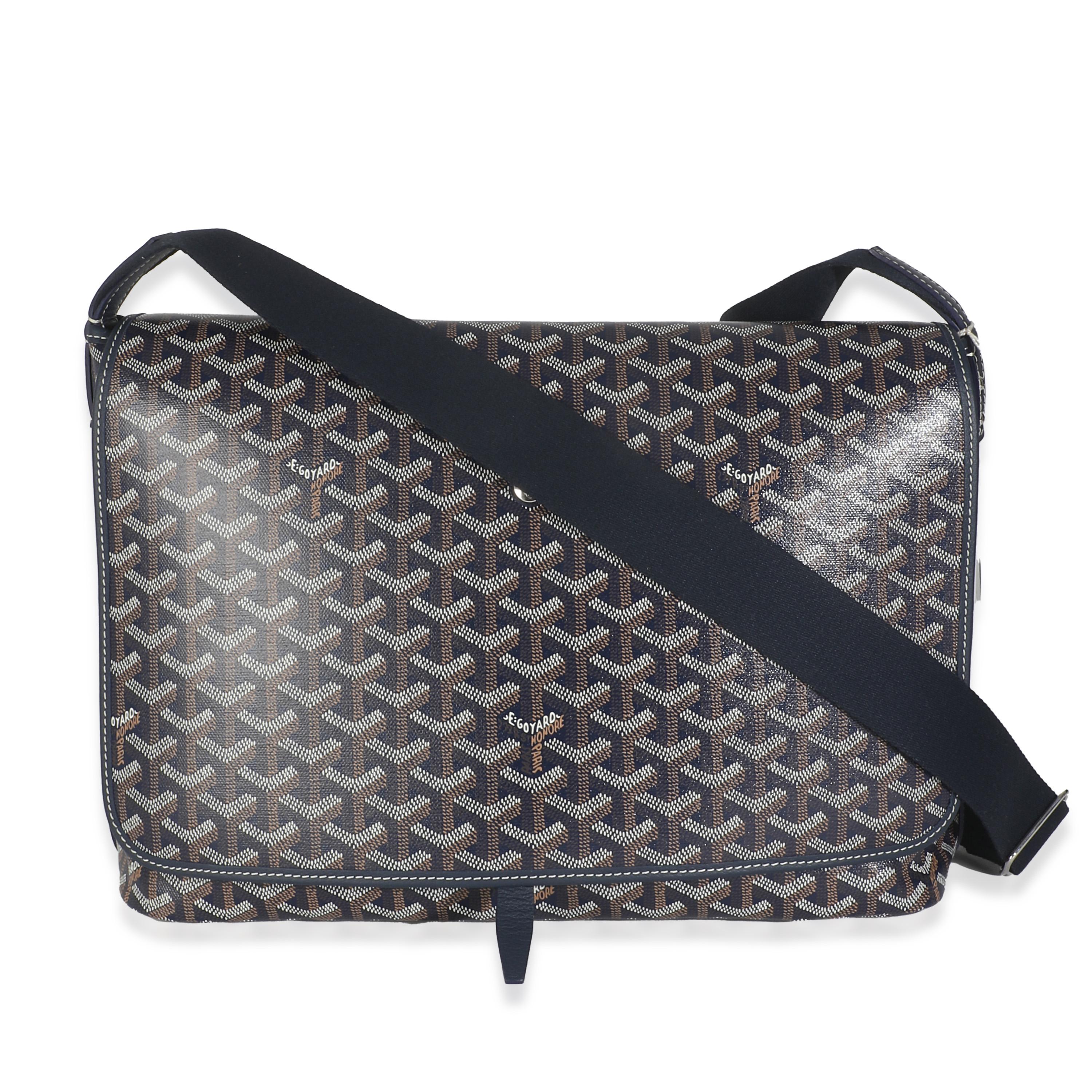 Goyard Navy Goyardine Canvas Capetien Messenger For Sale