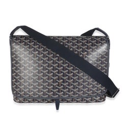 Goyard Navy Goyardine Canvas Capetien Messenger
