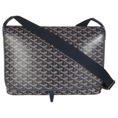 Used Goyard Navy Goyardine Canvas Capetien Messenger