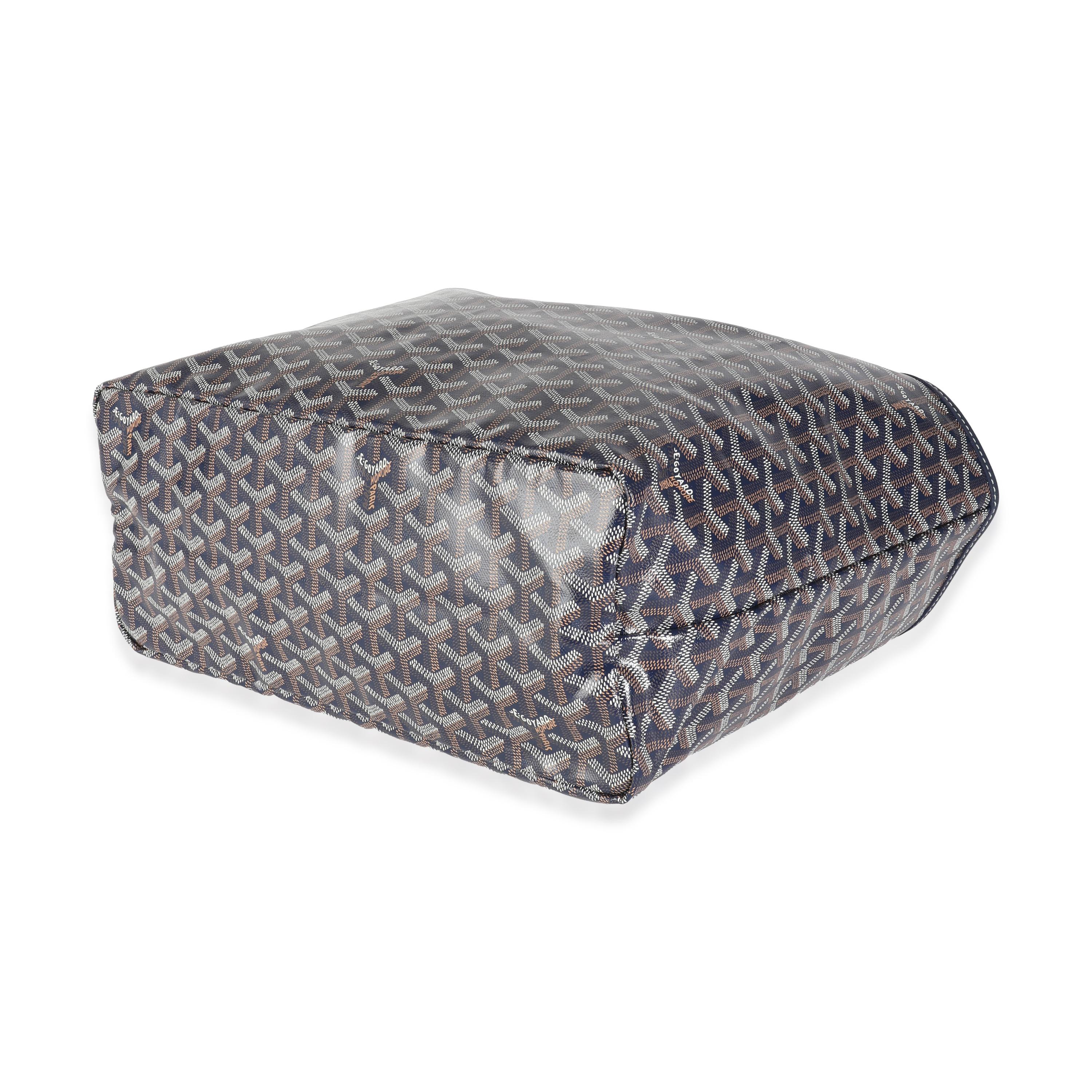 Women's or Men's Goyard Navy Goyardine Canvas Saint Louis PM For Sale