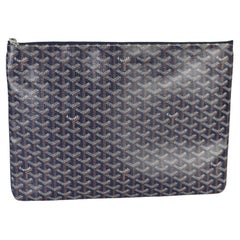 Goyard - Borsa a sacchetto "Senat" in tela Goyardine blu navy, modello GM