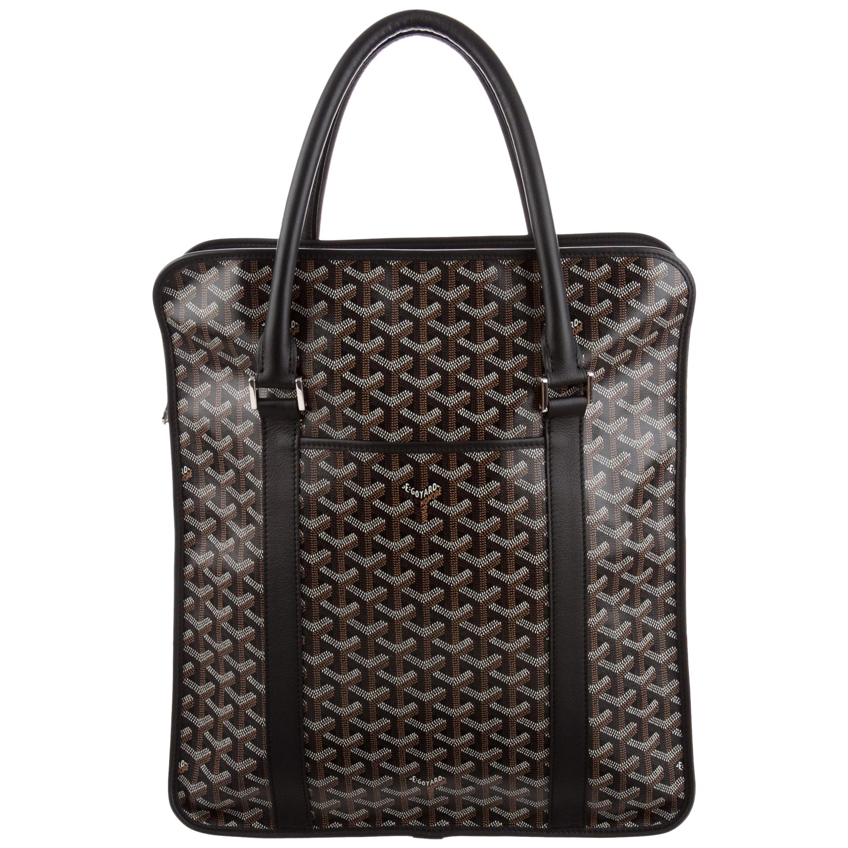 Goyard NEW Brown Monogram Canvas Travel Business Briefcase Top Handle