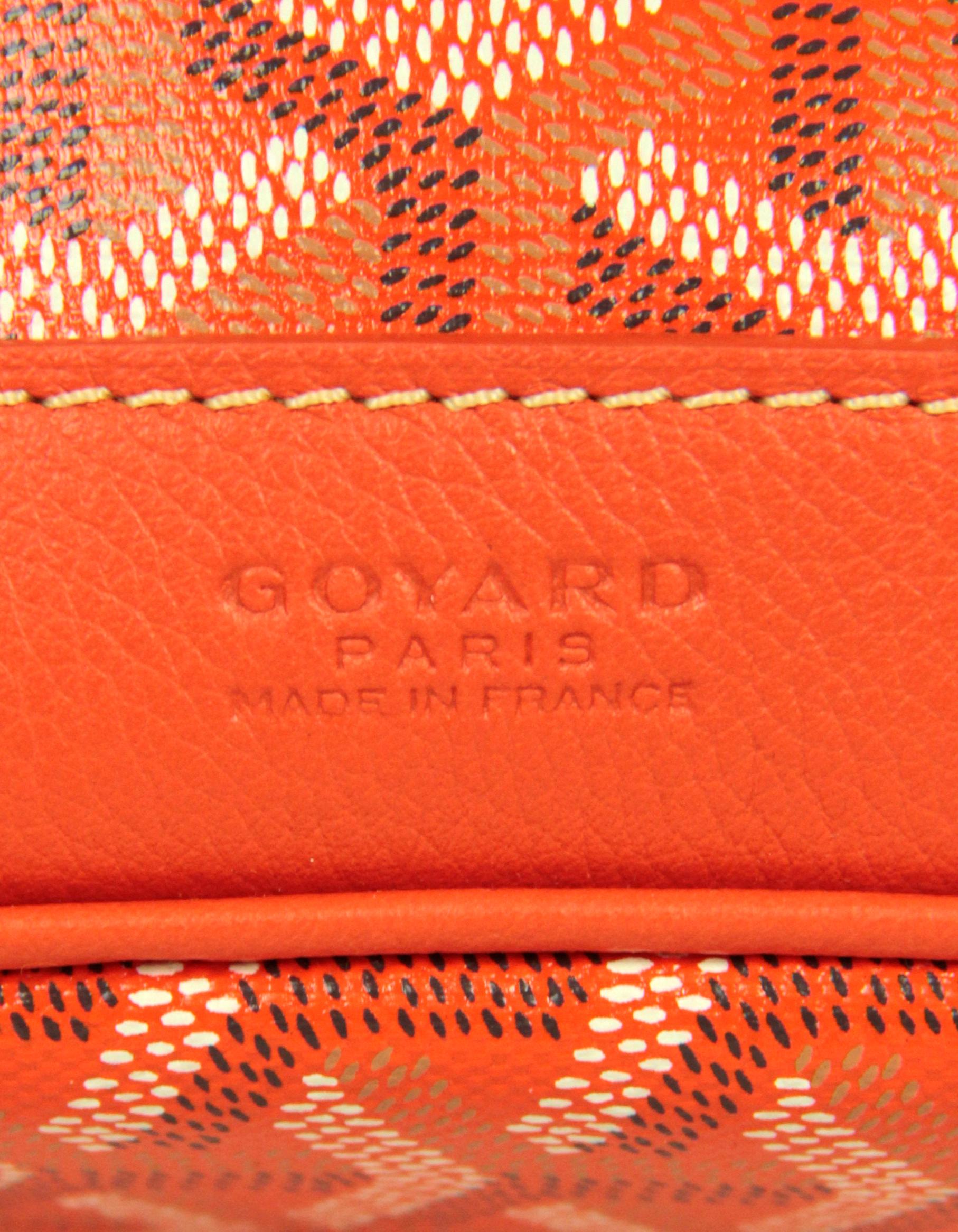 Women's or Men's Goyard NEW Orange Goyardine Petit Flot PM Bucket Crossbody Bag