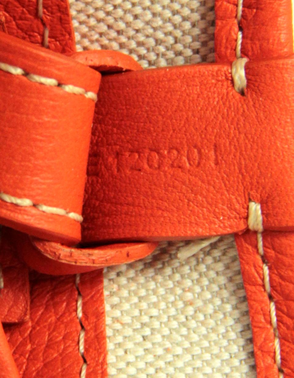 Goyard NEW Orange Goyardine Petit Flot PM Bucket Crossbody Bag 1