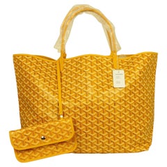 Goyard NWT Yellow Goyardine Canvas St. Louis GM Tote Bag