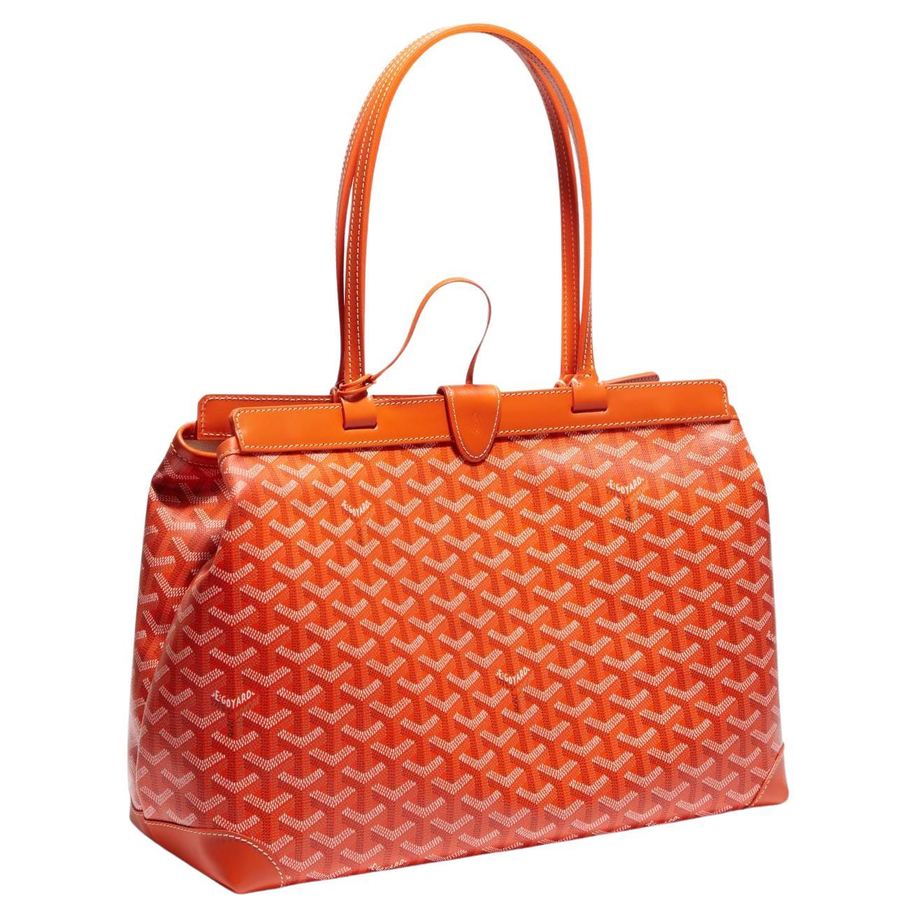 Goyard Orange Goyardine Coated Canvas St. Louis PM Tote at 1stDibs