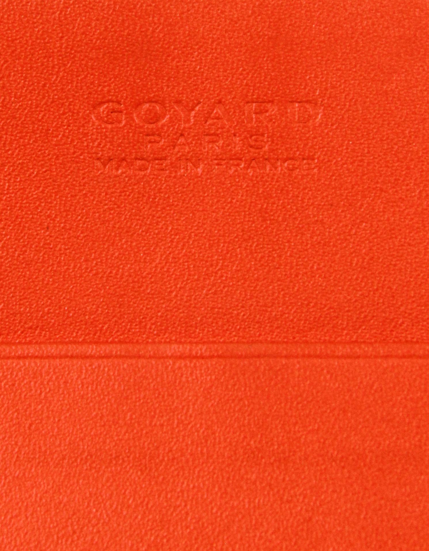 Goyard - Portefeuille en toile orange Goyardine Richelieu en vente 3