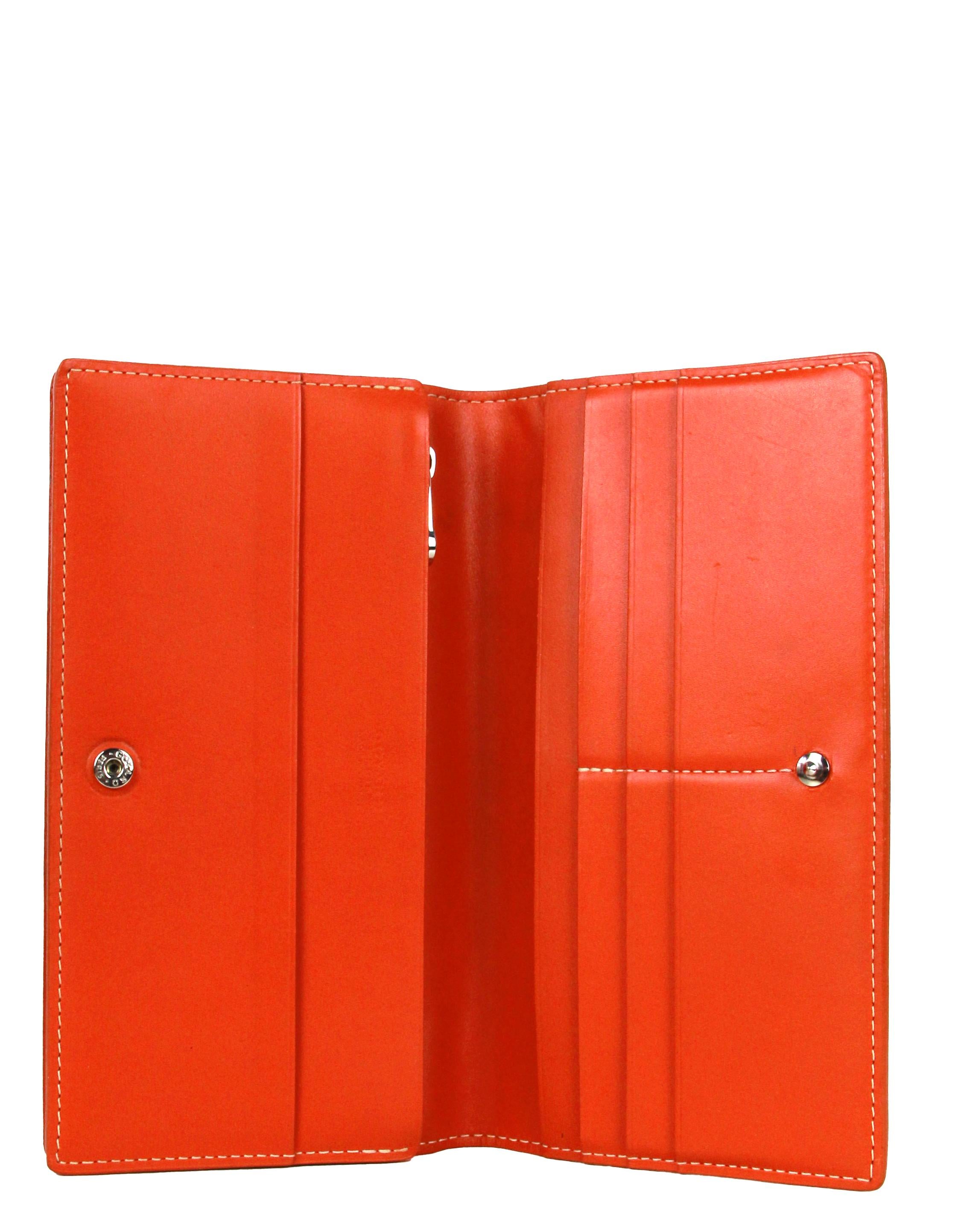 Goyard Orange Canvas Goyardine Richelieu Wallet For Sale at 1stDibs