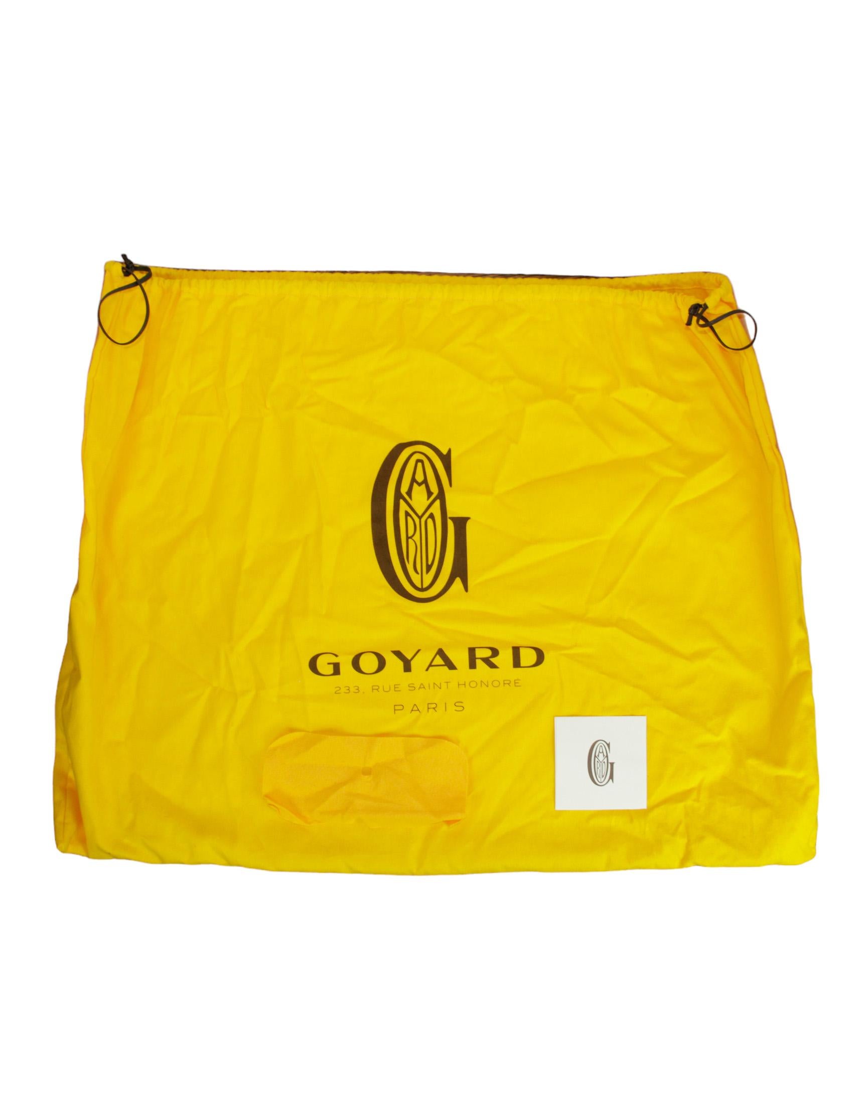 Goyard Orange Canvas/ Leather Goyardine Reversible Anjou GM Tote Bag For Sale 6