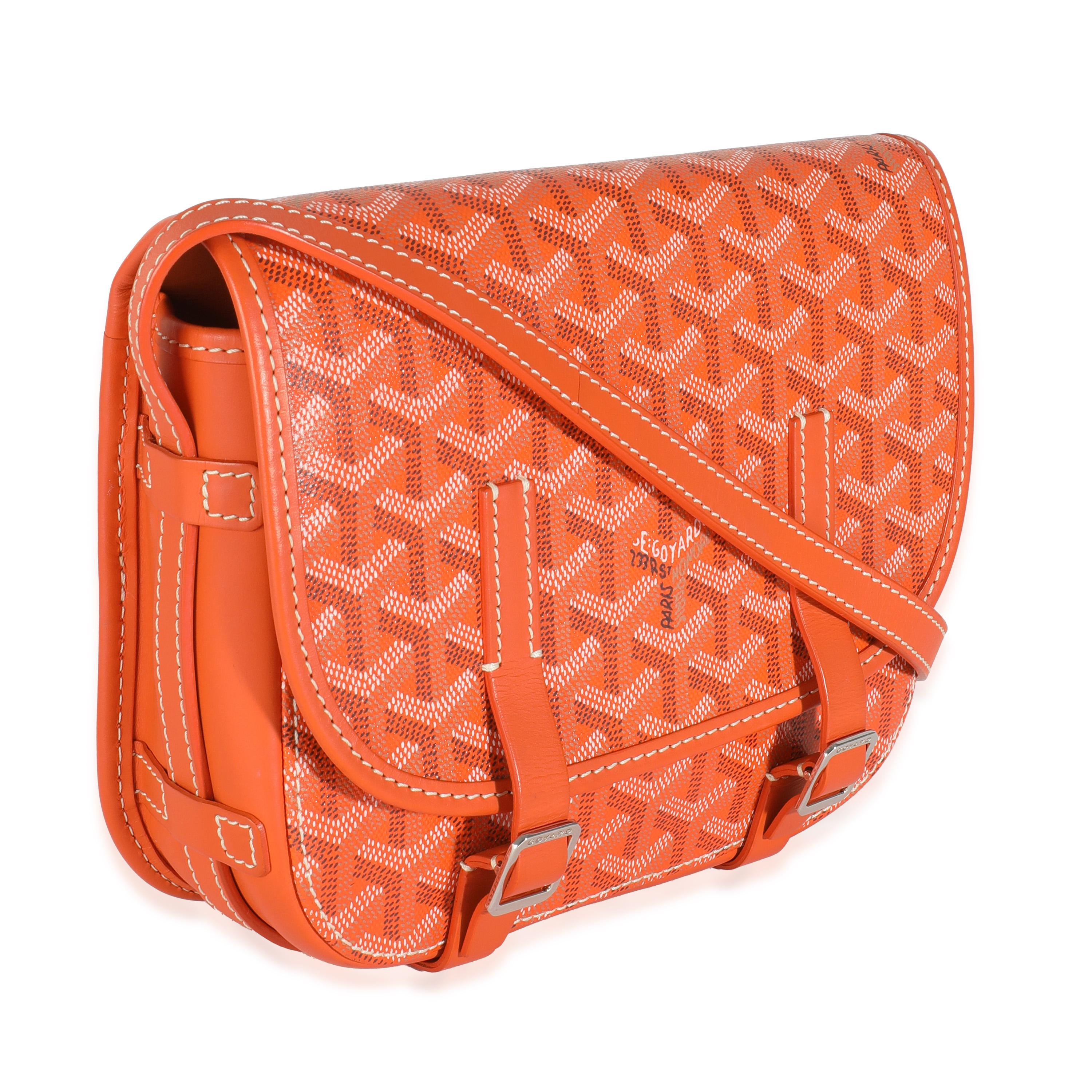 Goyard Orange Goyardine Canvas Belvedere II PM In Excellent Condition In New York, NY