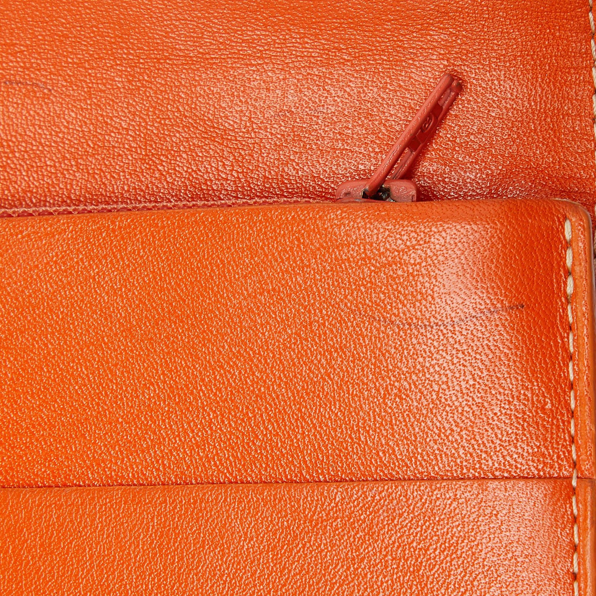 Goyard Orange Goyardine Coated Canvas and Leather Richelieu Wallet For Sale 6