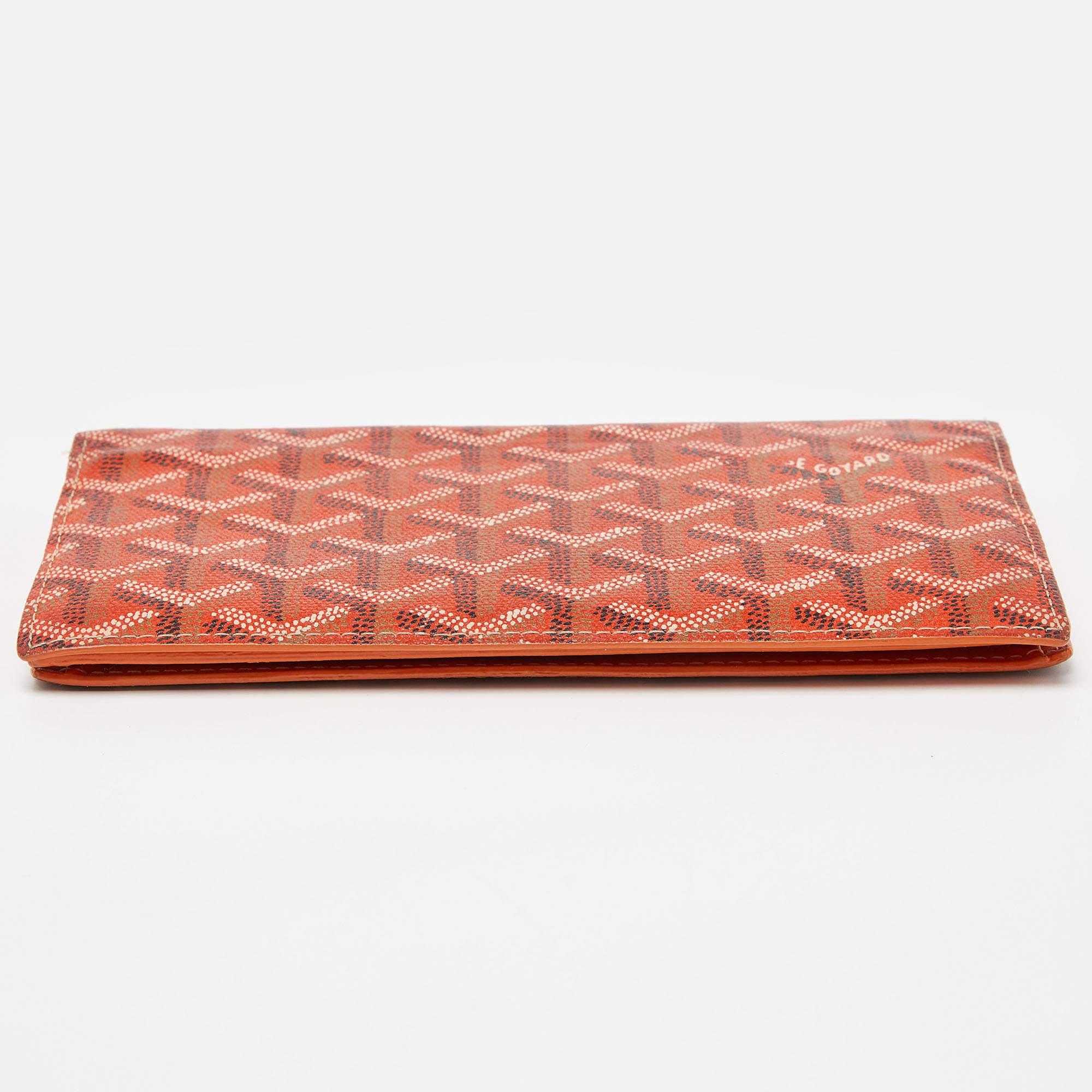 Goyard Orange Goyardine Coated Canvas and Leather Richelieu Wallet 4