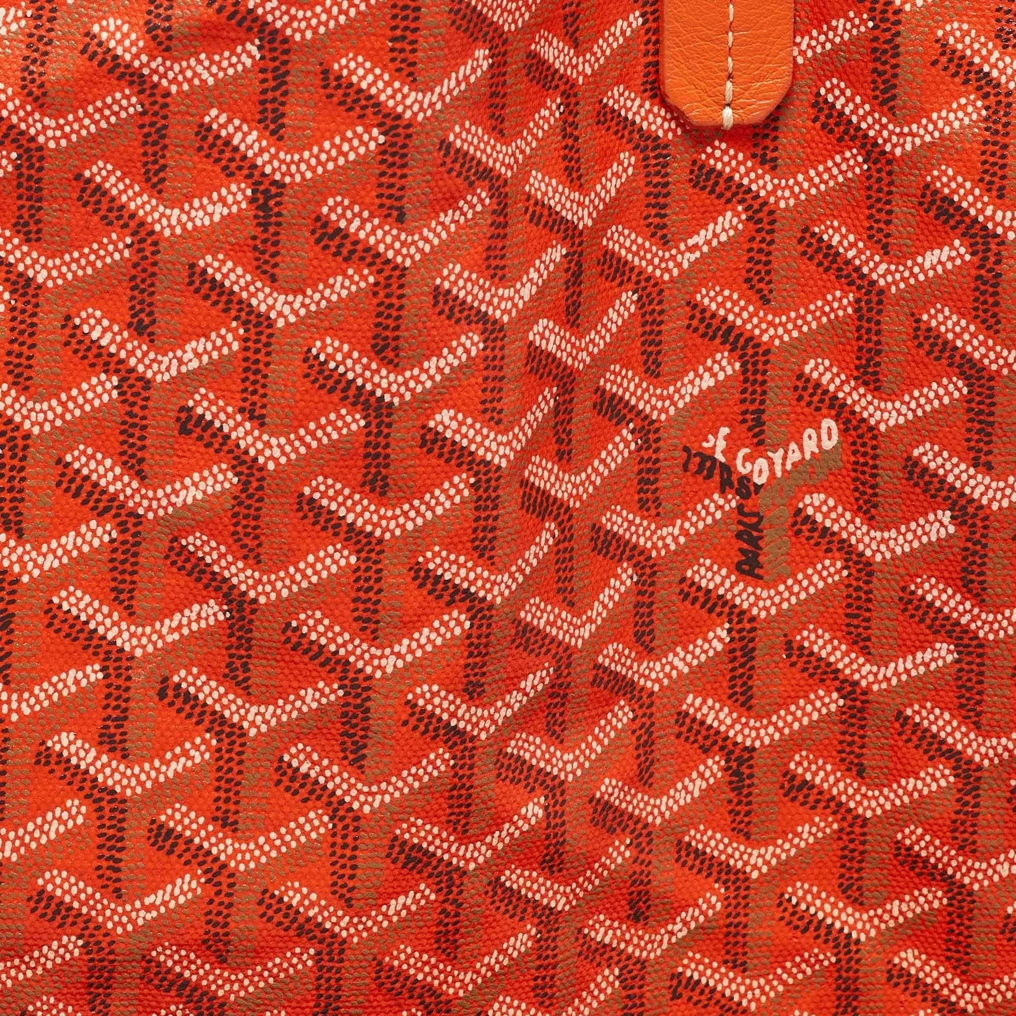 Goyard Orange Goyardine Coated Canvas and Leather Saint Louis GM Tote 1