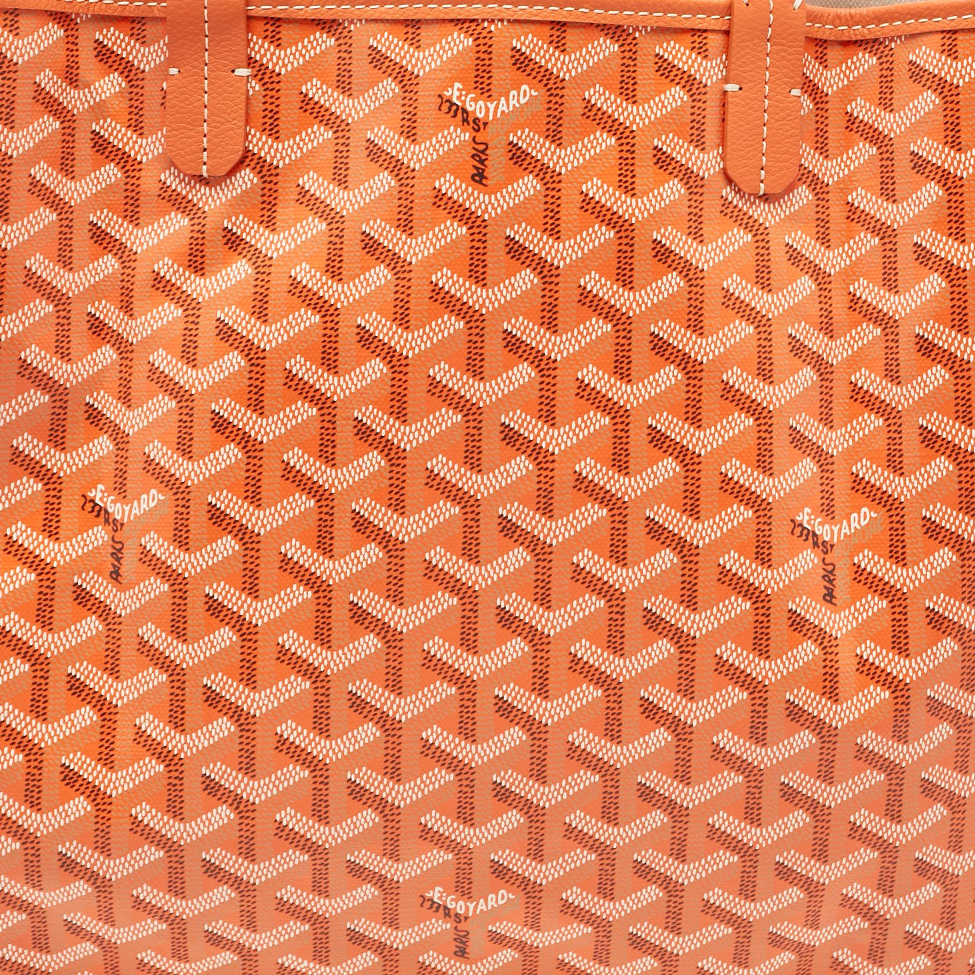 Goyard Orange Goyardine Coated Canvas and Leather Saint Louis PM Tote 1