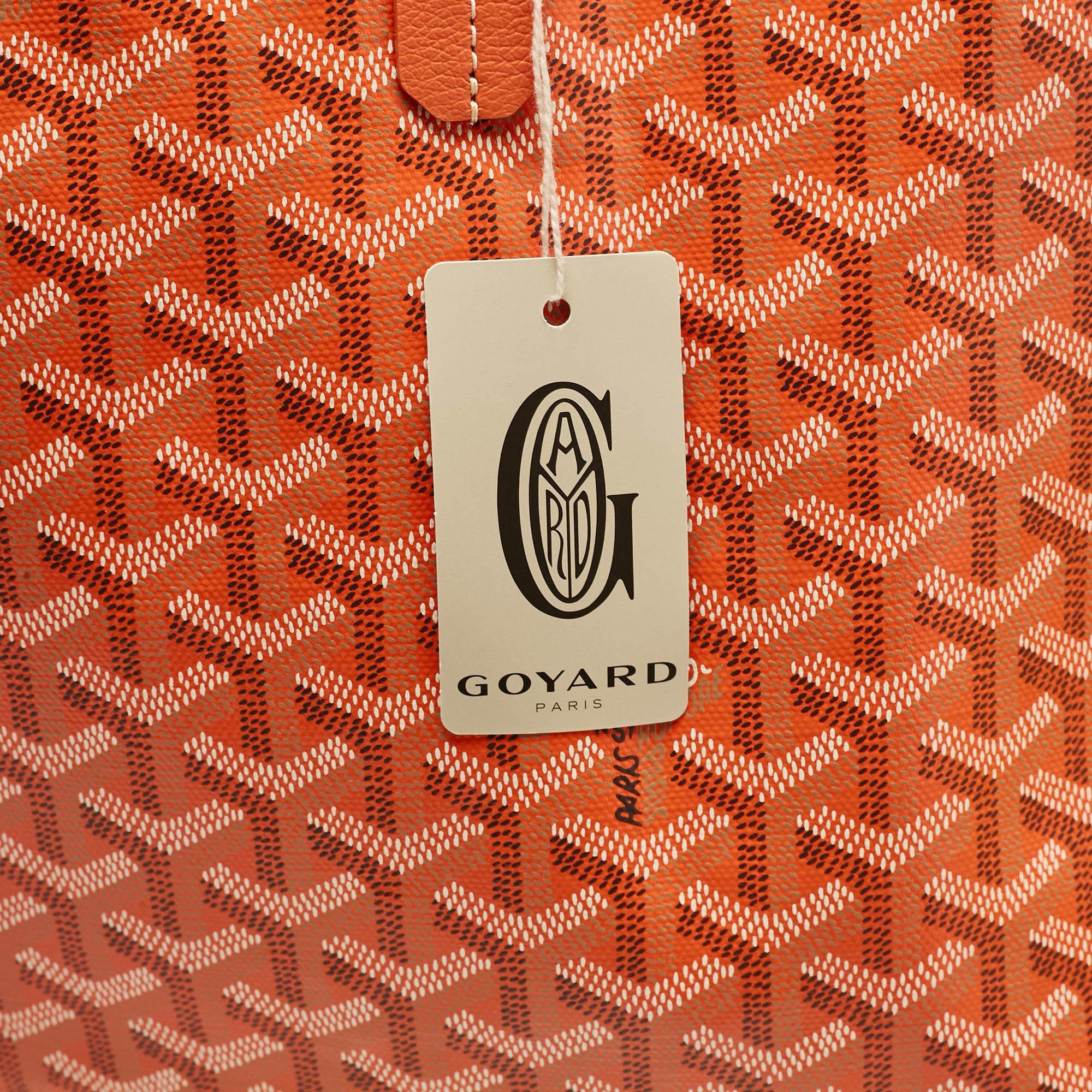 Goyard Orange Goyardine Coated Canvas and Leather Saint Louis PM Tote 2