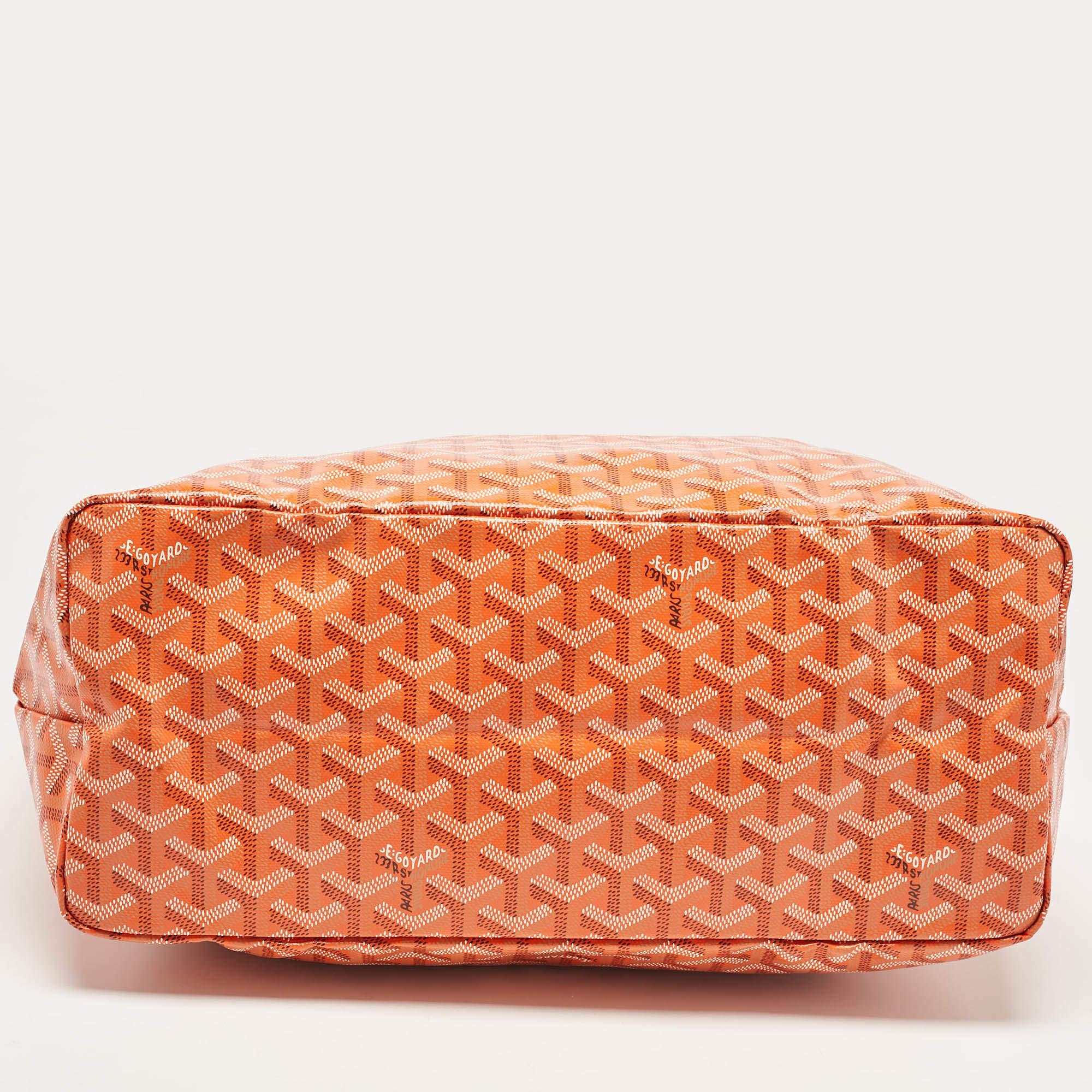 Goyard Orange Goyardine Coated Canvas and Leather Saint Louis PM Tote 3