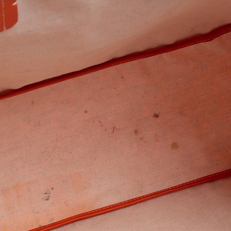 GOYARD Saint Louis PM Coated Canvas Leather Tote Bag Orange Ex++ 230611T
