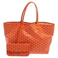 Fourre-tout Goyard en toile enduite Goyardine Orange St. Louis PM