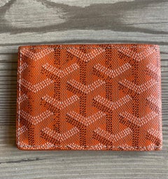 Goyard orange leather Card Holder