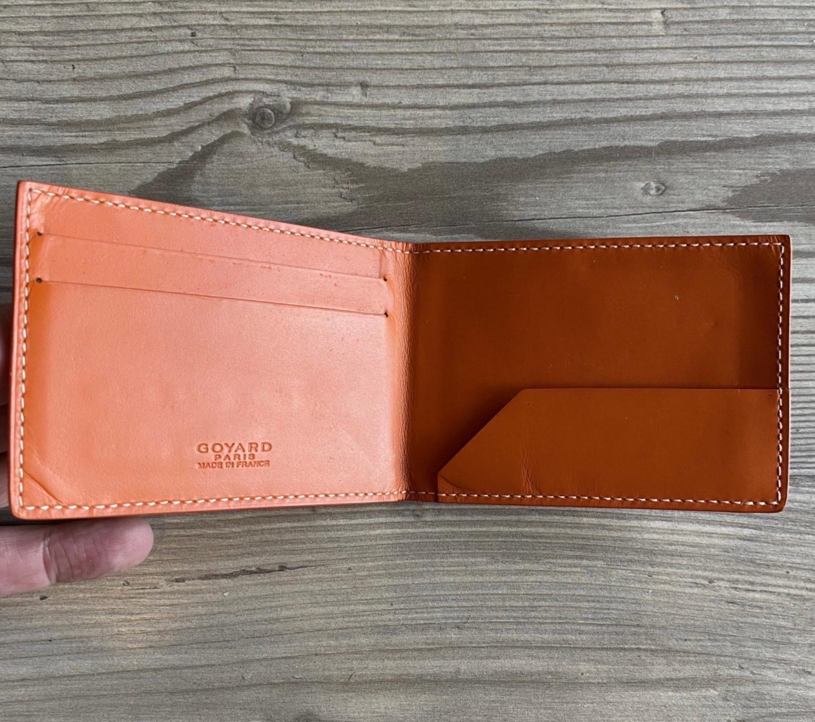 Goyard orange leather Card Holder In New Condition For Sale In Carnate, IT