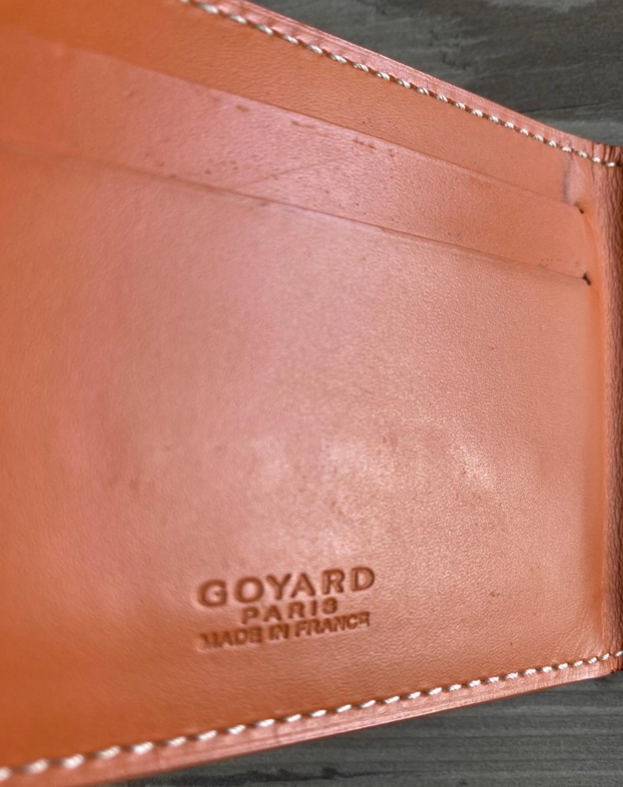 Women's or Men's Goyard orange leather Card Holder For Sale