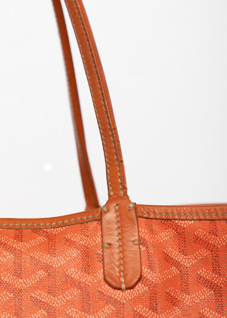 Goyard Orange St Louis GM Chevron Tote Bag at 1stDibs