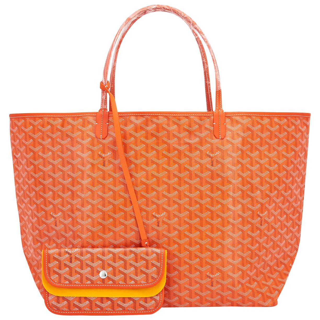 goyard orange tote bag