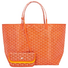 Goyard Orange St Louis GM Chevron Tote Bag New Gift