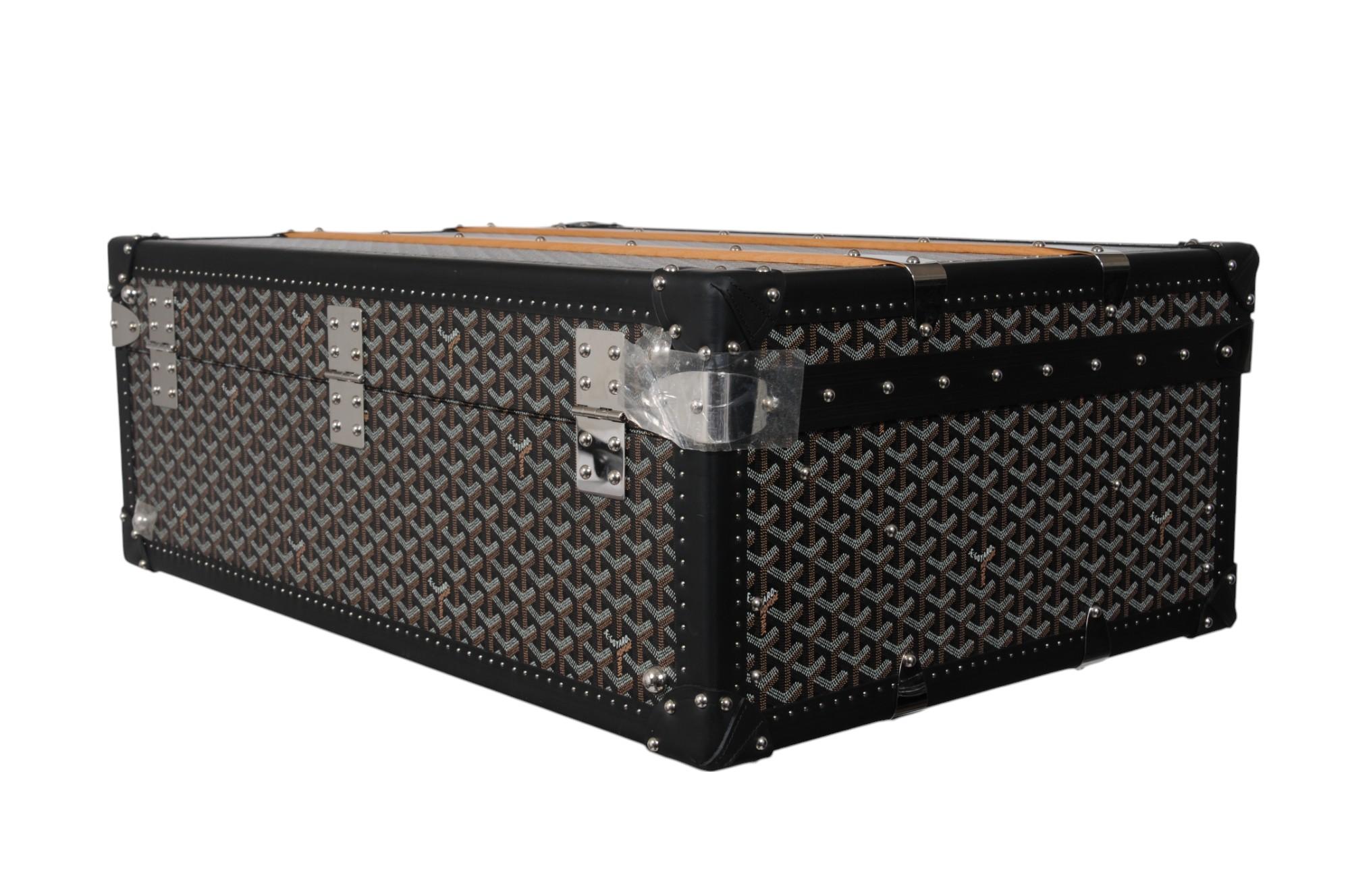 Goyard Palace 70 Negro Maleta Baúl Dispaly Baúl de viaje rígido en venta 5