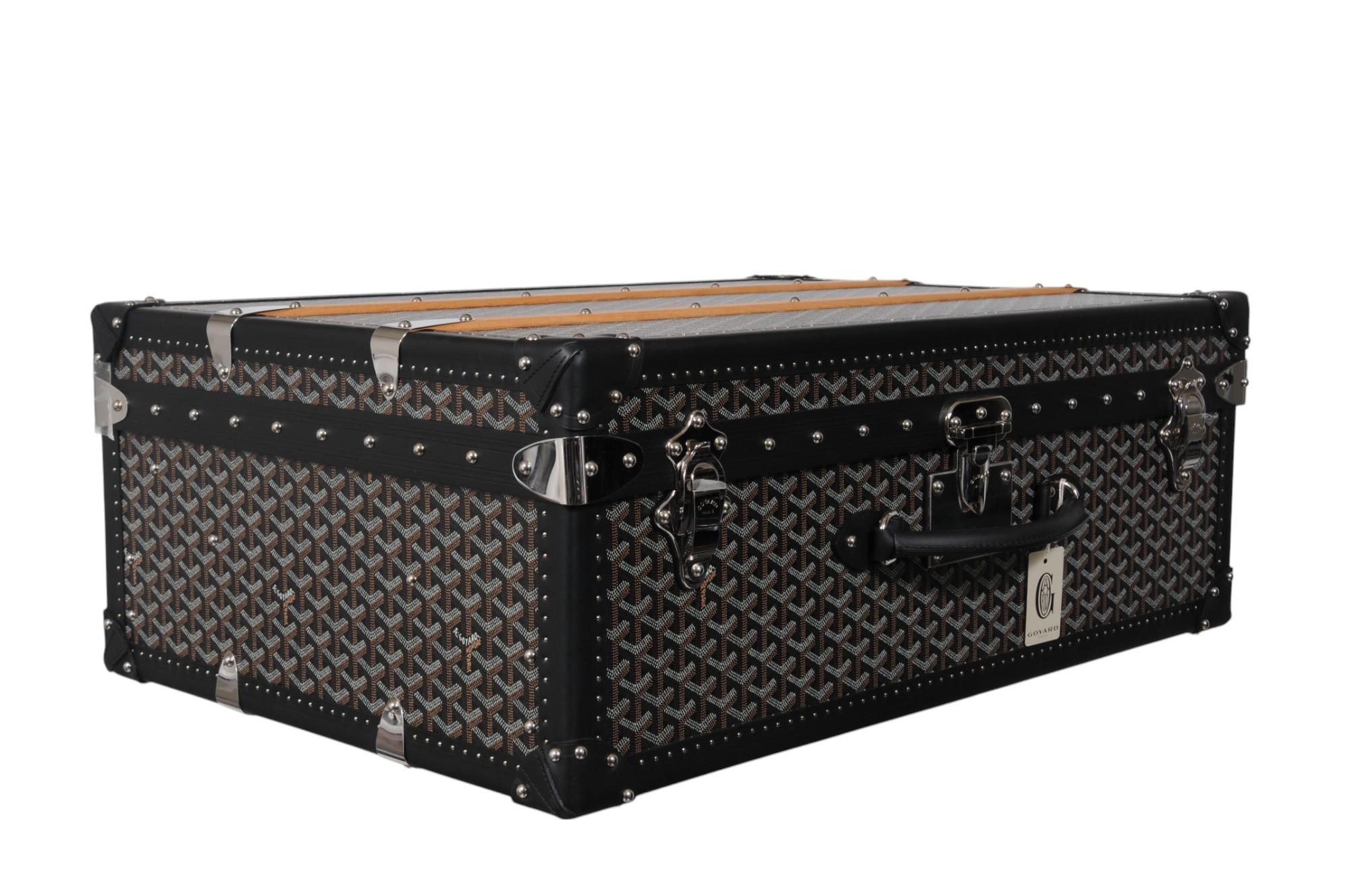 Goyard Palace 70 Negro Maleta Baúl Dispaly Baúl de viaje rígido en venta 7