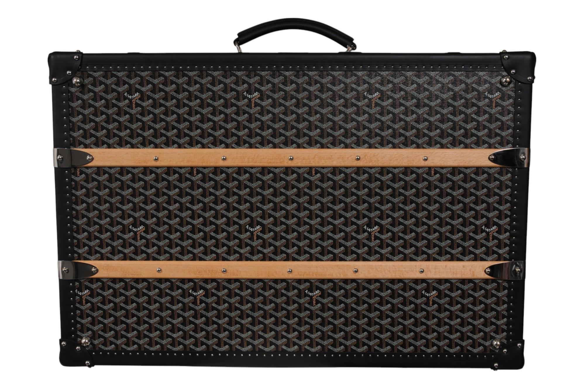 Goyard Palace 70 Negro Maleta Baúl Dispaly Baúl de viaje rígido en venta 8