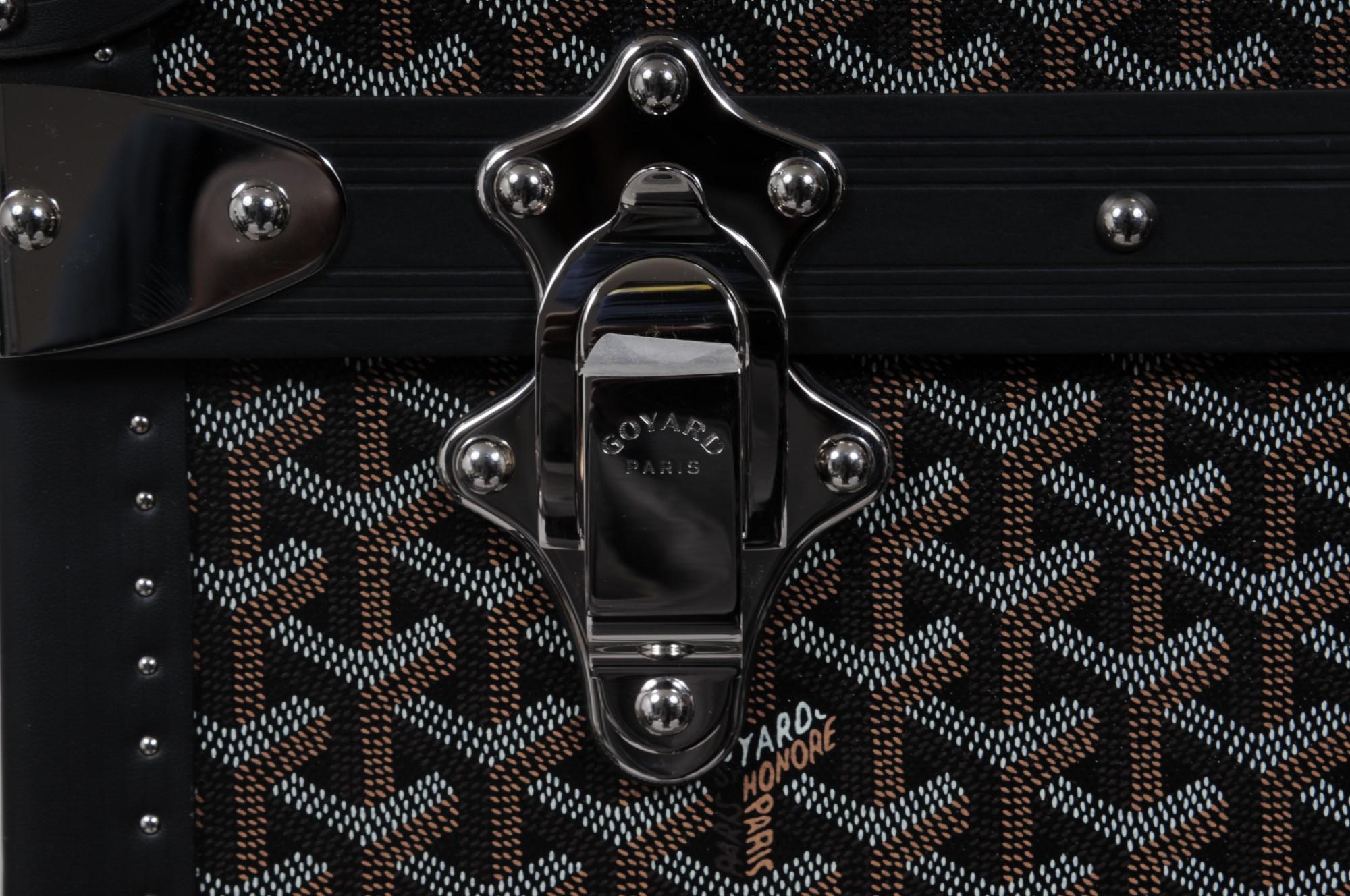 Goyard Palace 70 Negro Maleta Baúl Dispaly Baúl de viaje rígido en venta 9