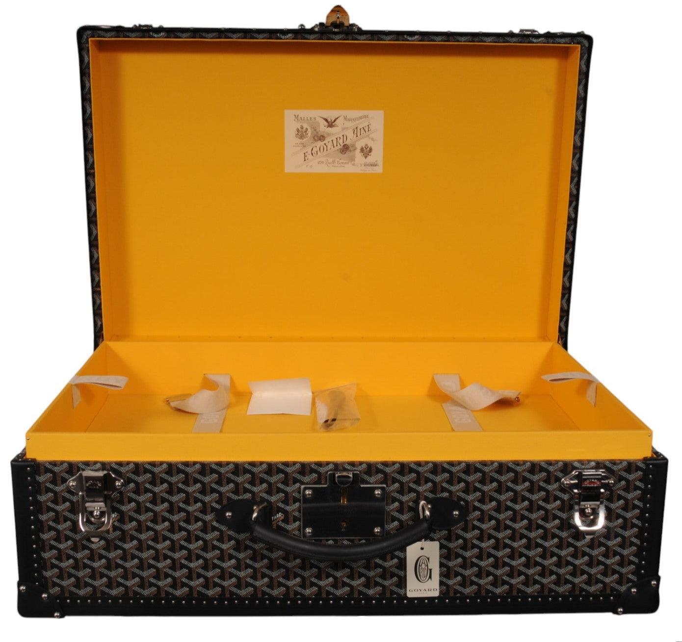 Goyard Palace 70 Negro Maleta Baúl Dispaly Baúl de viaje rígido en venta 10