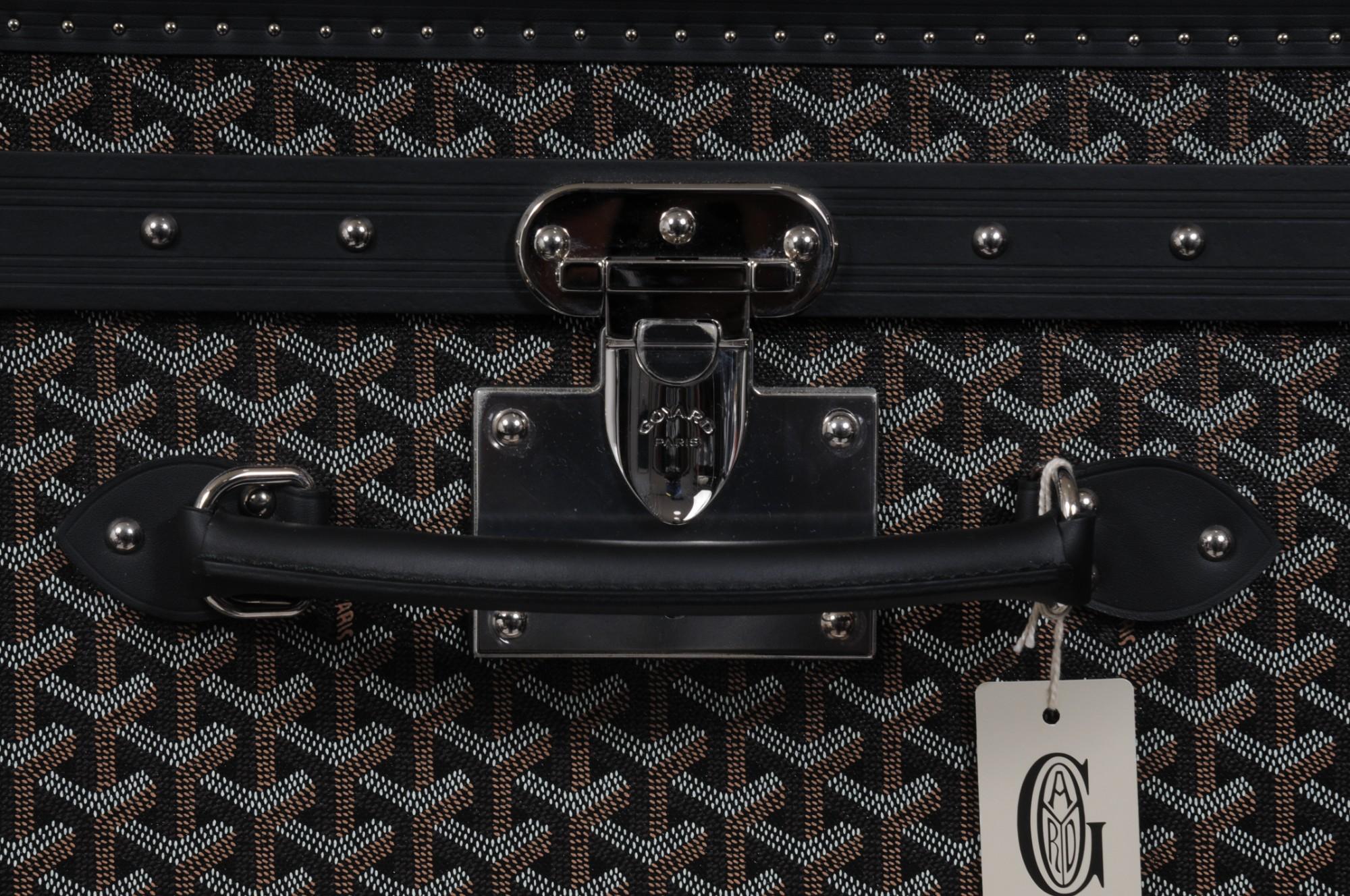 Goyard Palace 70 Negro Maleta Baúl Dispaly Baúl de viaje rígido Naranja en venta