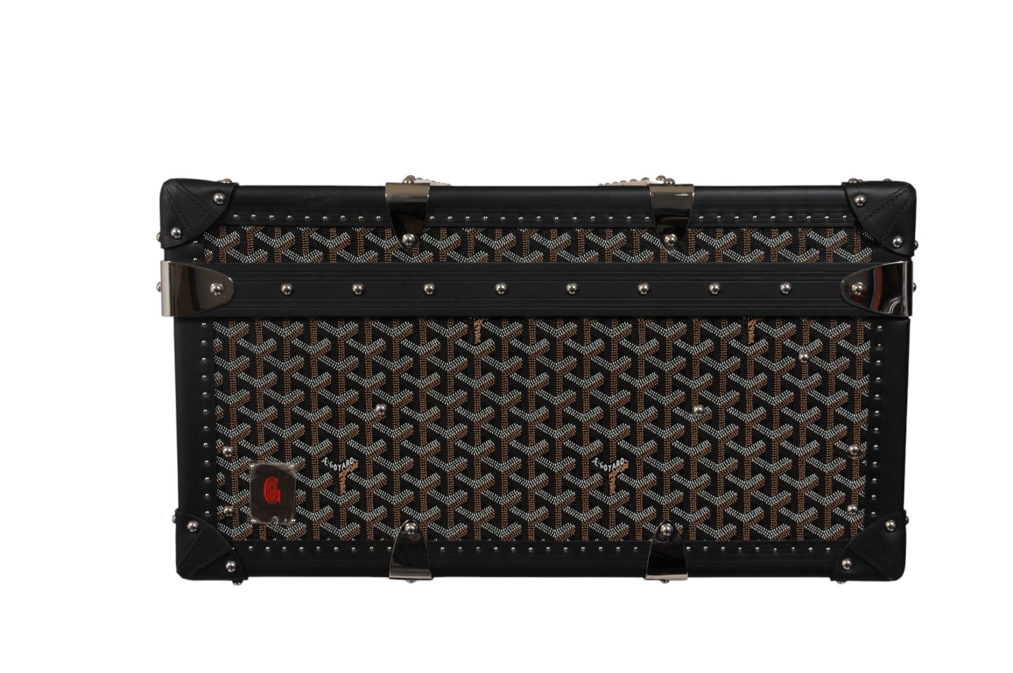Femenino o masculino Goyard Palace 70 Negro Maleta Baúl Dispaly Baúl de viaje rígido en venta