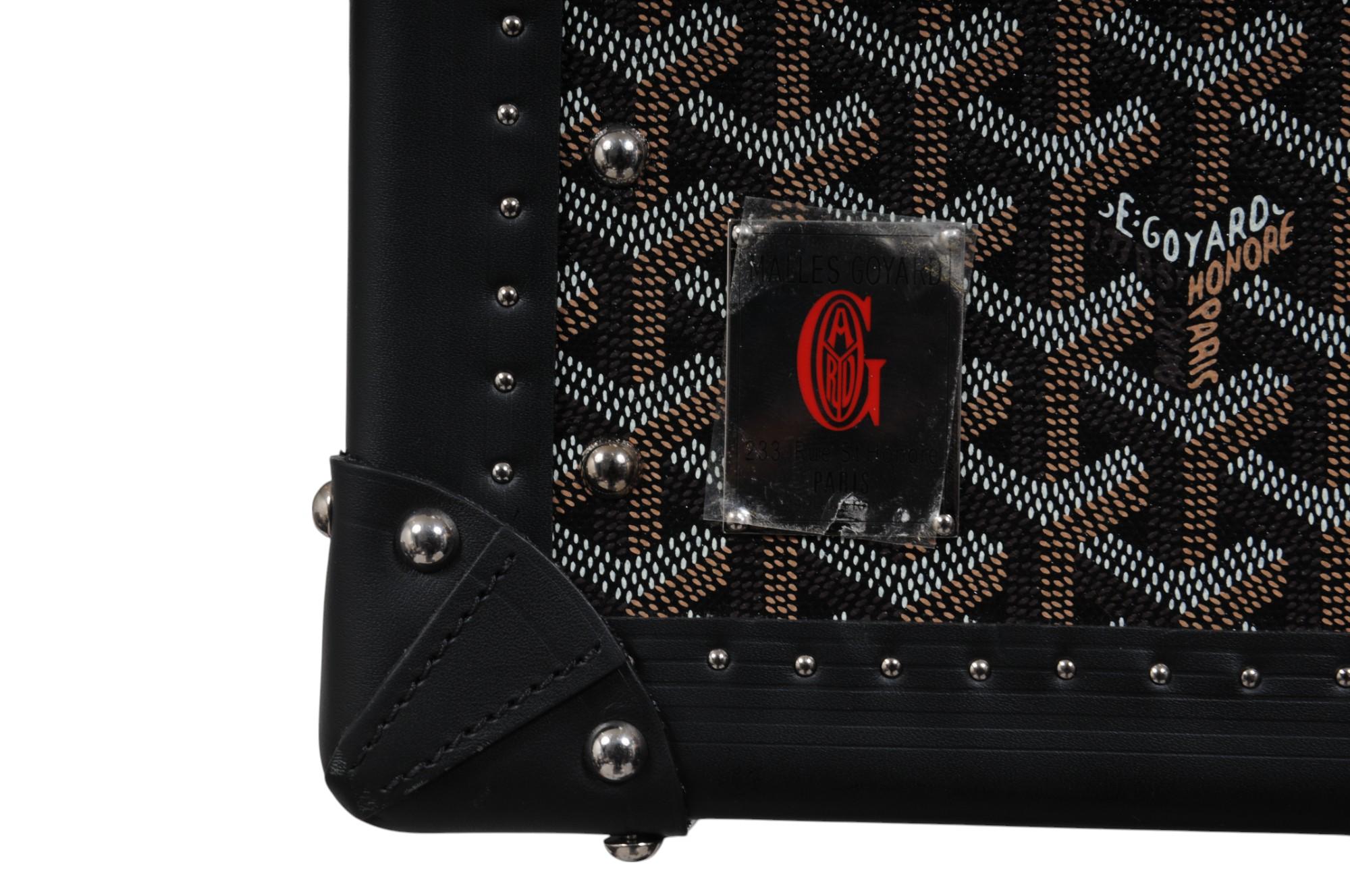 Goyard Palace 70 Negro Maleta Baúl Dispaly Baúl de viaje rígido en venta 1