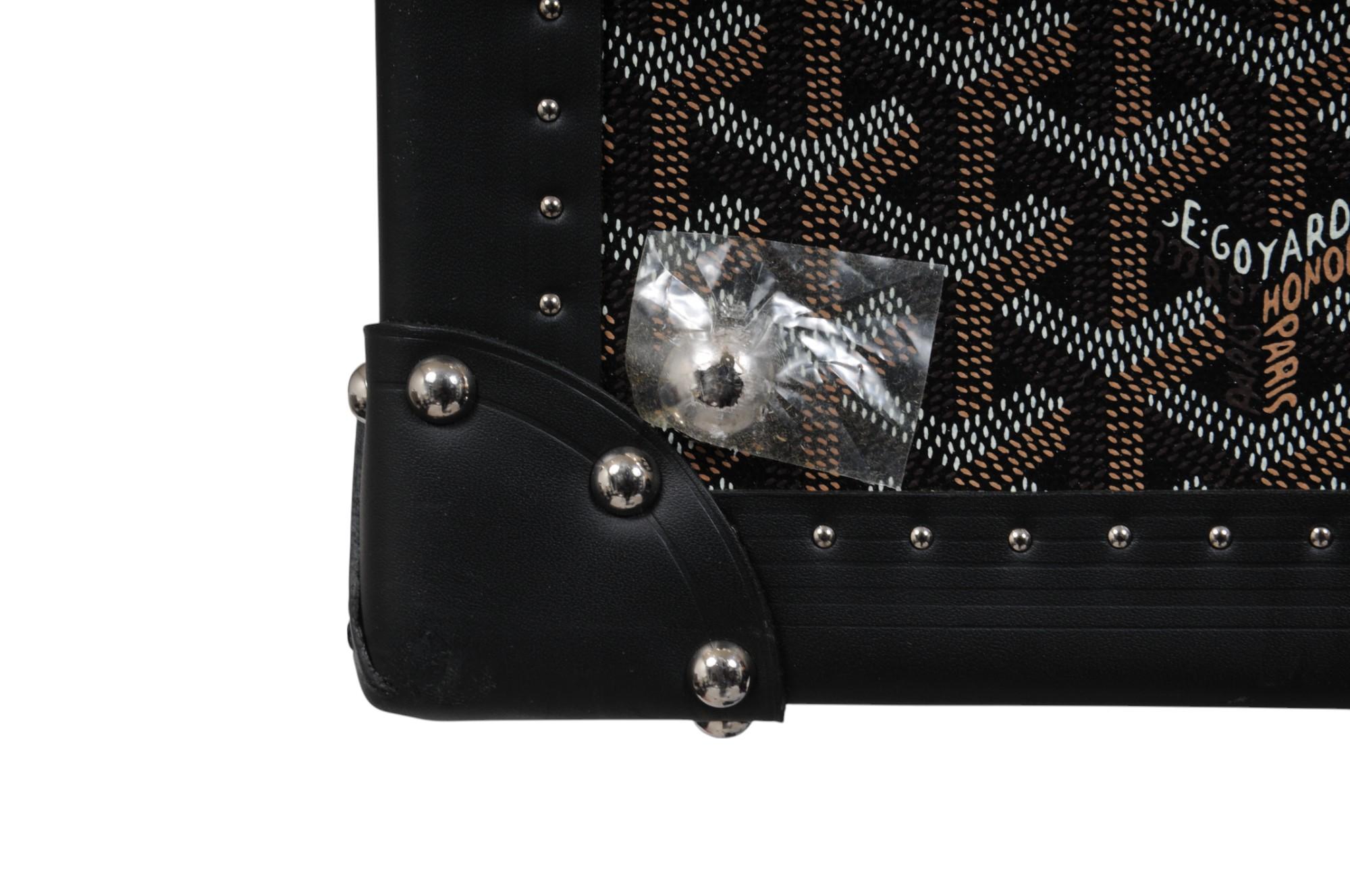Goyard Palace 70 Negro Maleta Baúl Dispaly Baúl de viaje rígido en venta 3