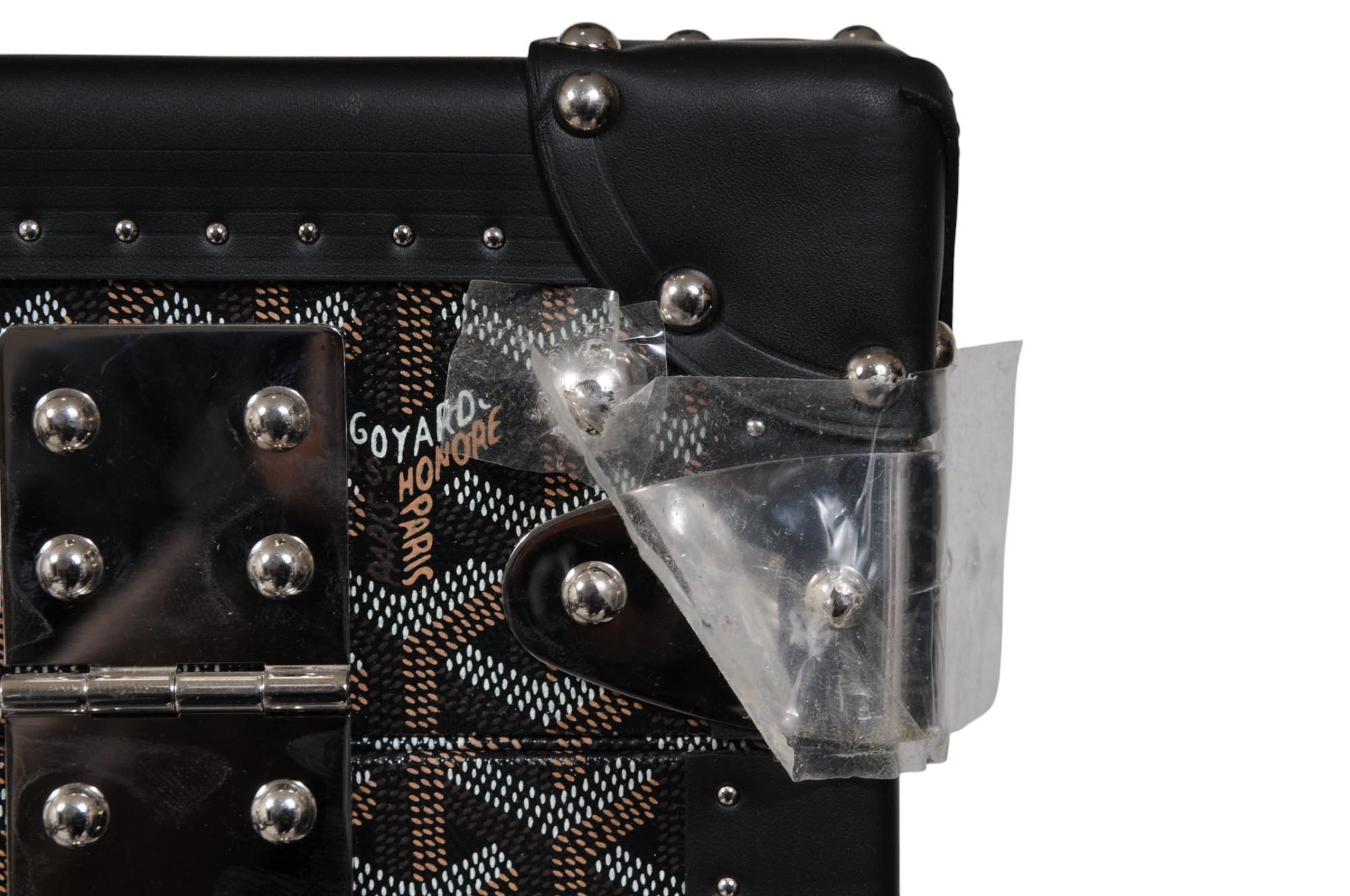 Goyard Palace 70 Negro Maleta Baúl Dispaly Baúl de viaje rígido en venta 4