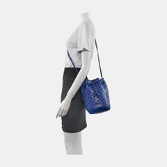 Goyard Petit Flot Drawstring Bucket Bag Blue Goyardine Crossbody Bag