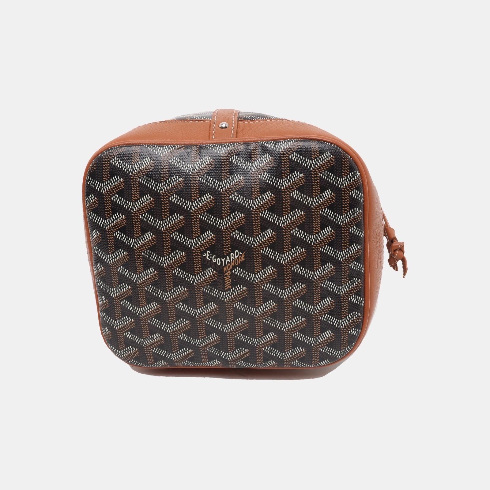 Goyard Petit Flot Drawstring Bucket Bag Brown Goyardine Crossbody Bag For Sale 1