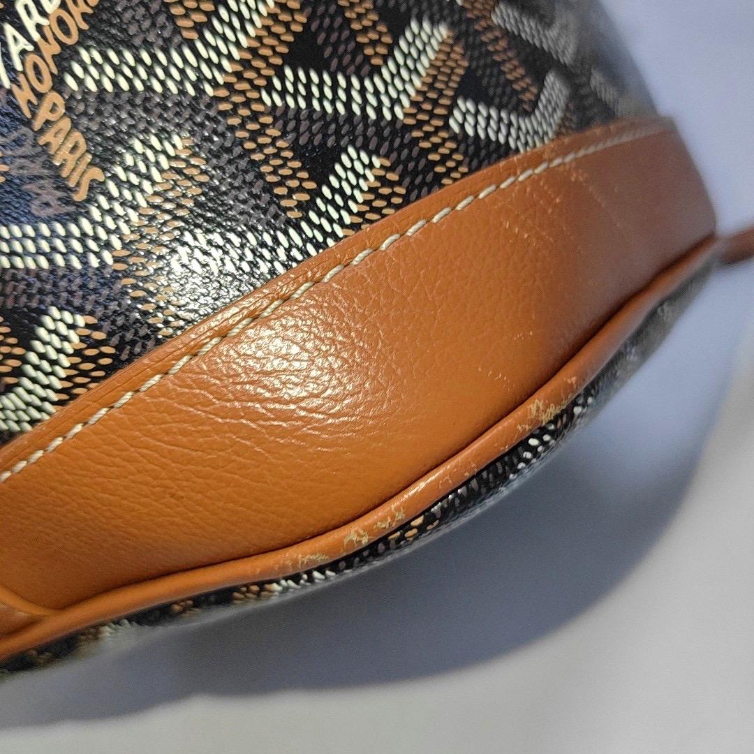 Goyard Petit Flot Drawstring Bucket Bag Brown Goyardine Crossbody Bag For Sale 3