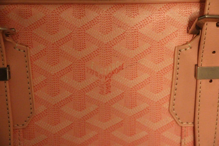 Goyard Pink Chevron Ambassade MM Briefcase Business Bag at 1stDibs