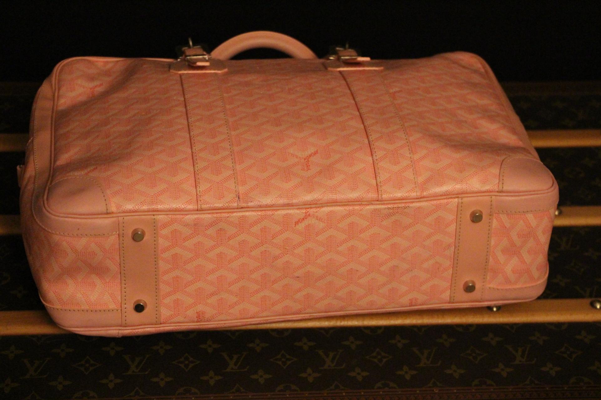 Goyard Pink Chevron Ambassade MM Briefcase Business Bag  1