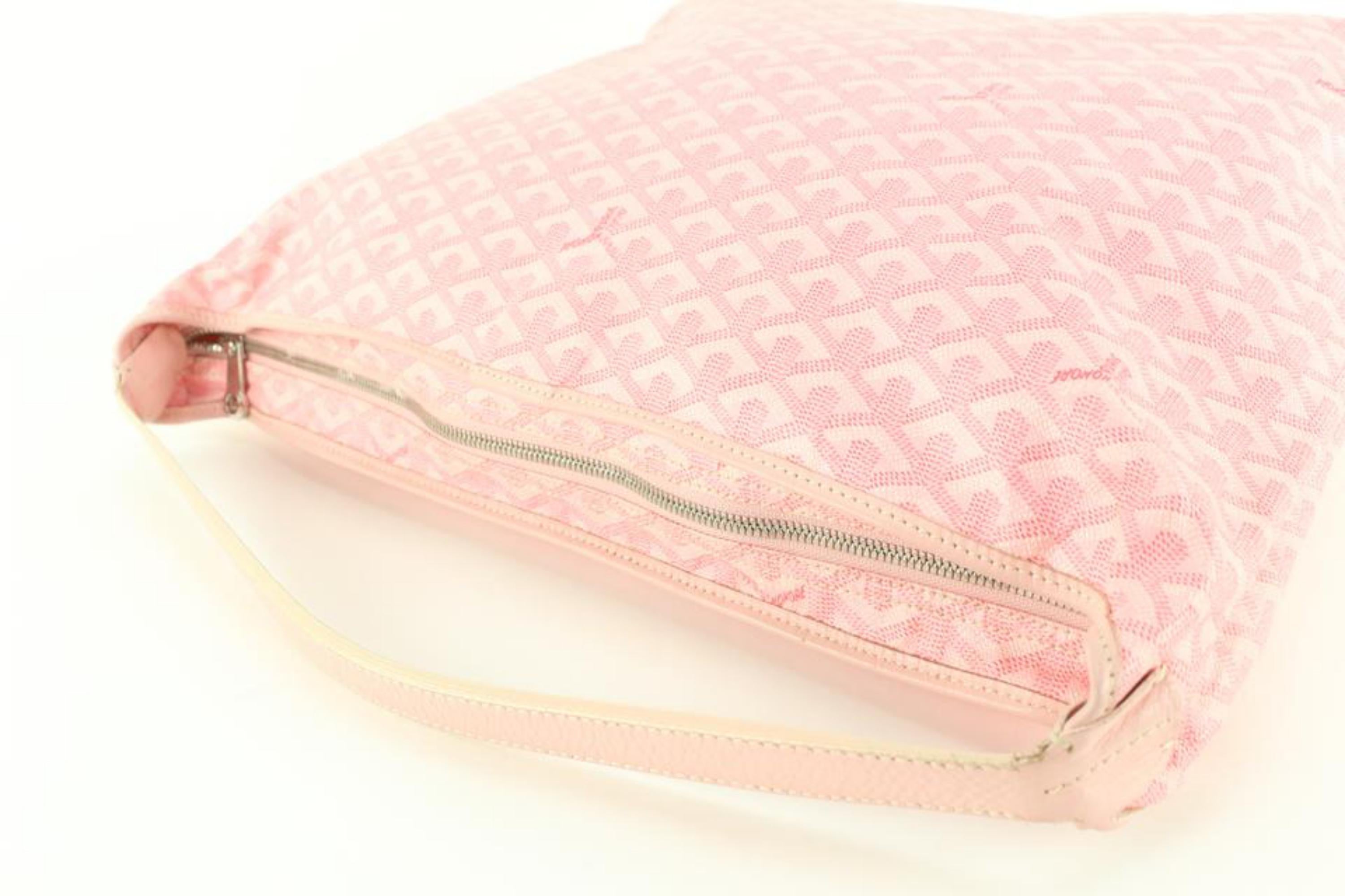Women's Goyard Pink Chevron Fidji Zip Hobo Bag 85gy817s