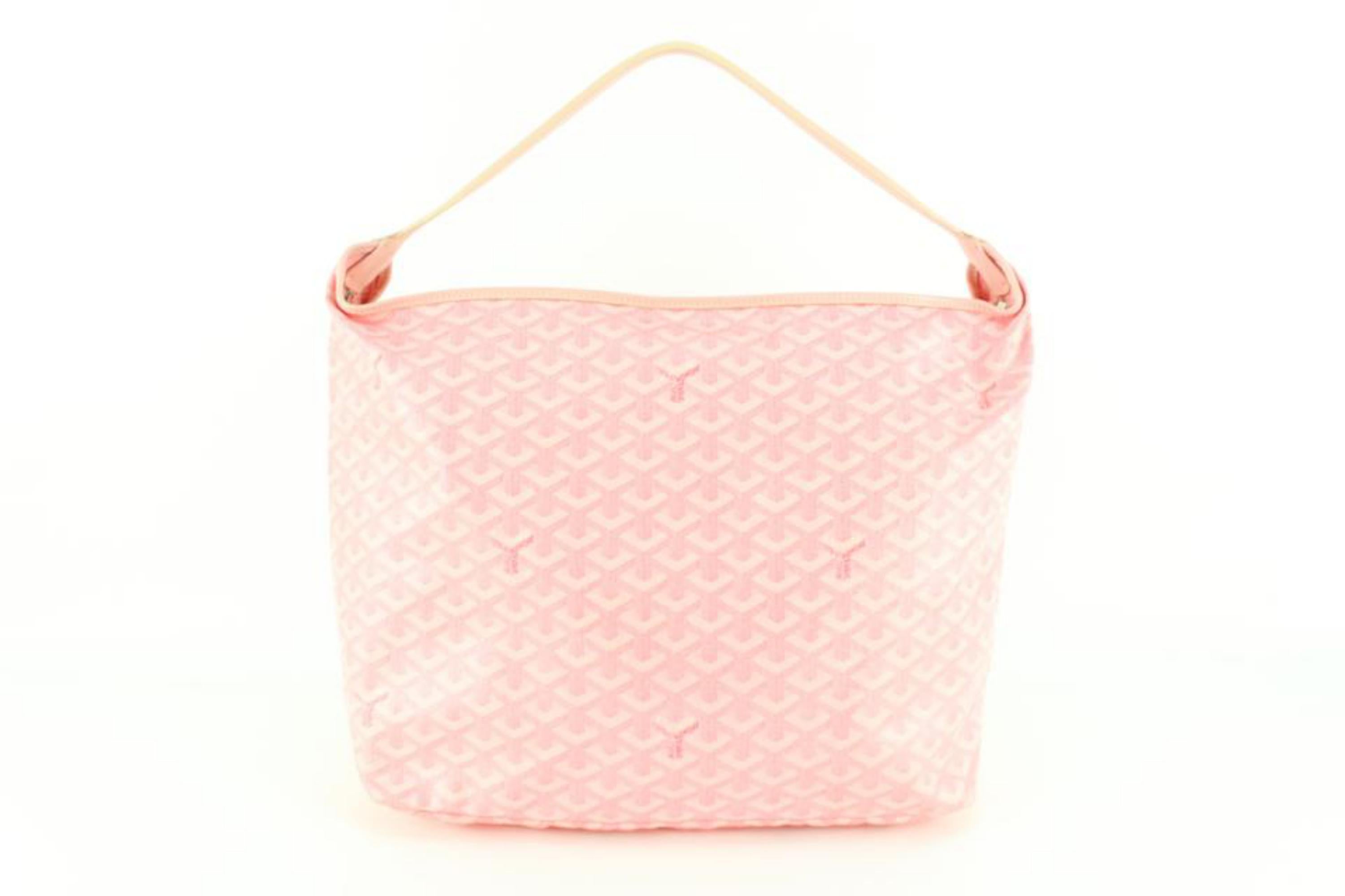 Goyard Pink Chevron Fidji Zip Hobo Bag 85gy817s 2