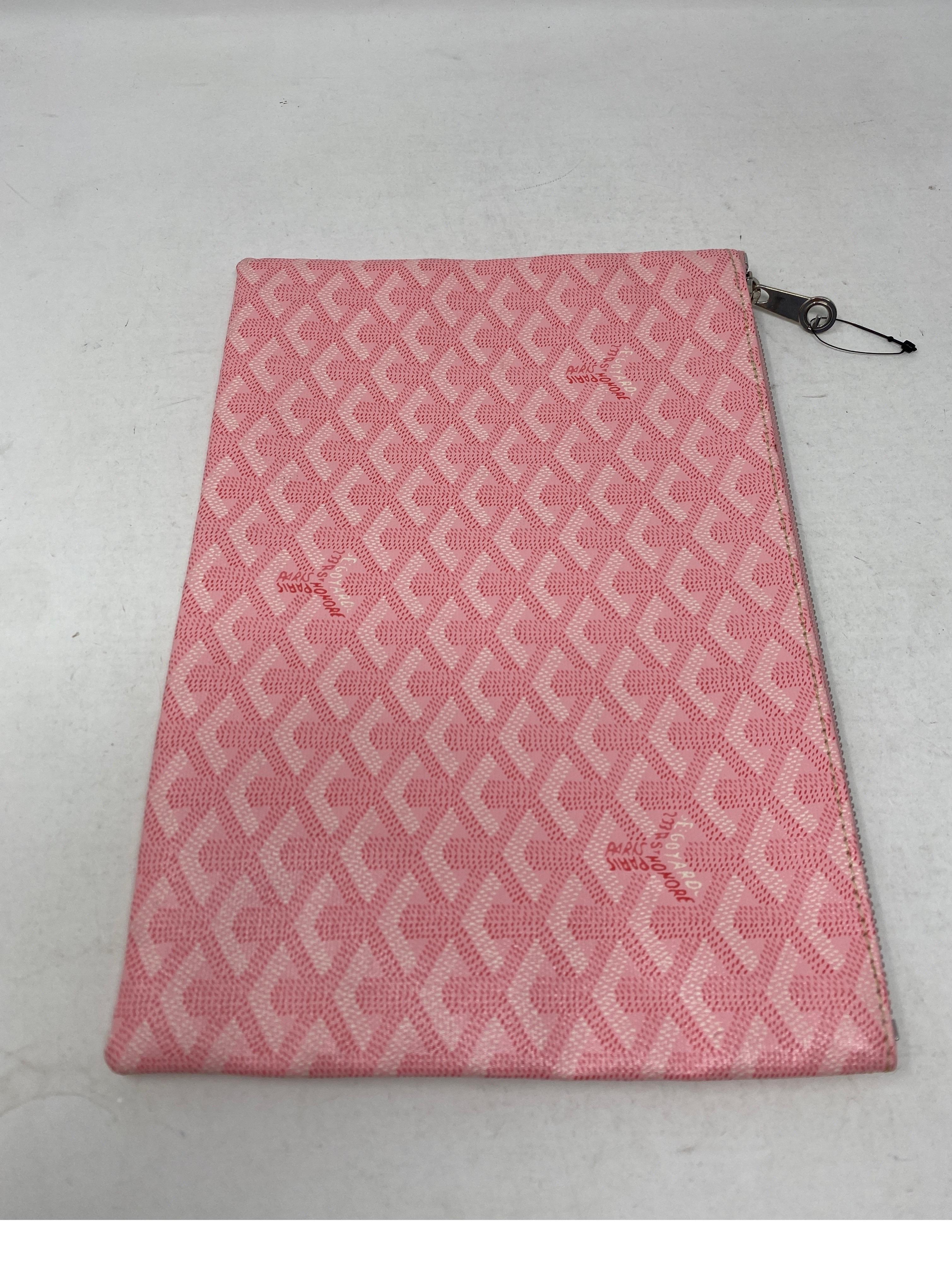 pink goyard card holder