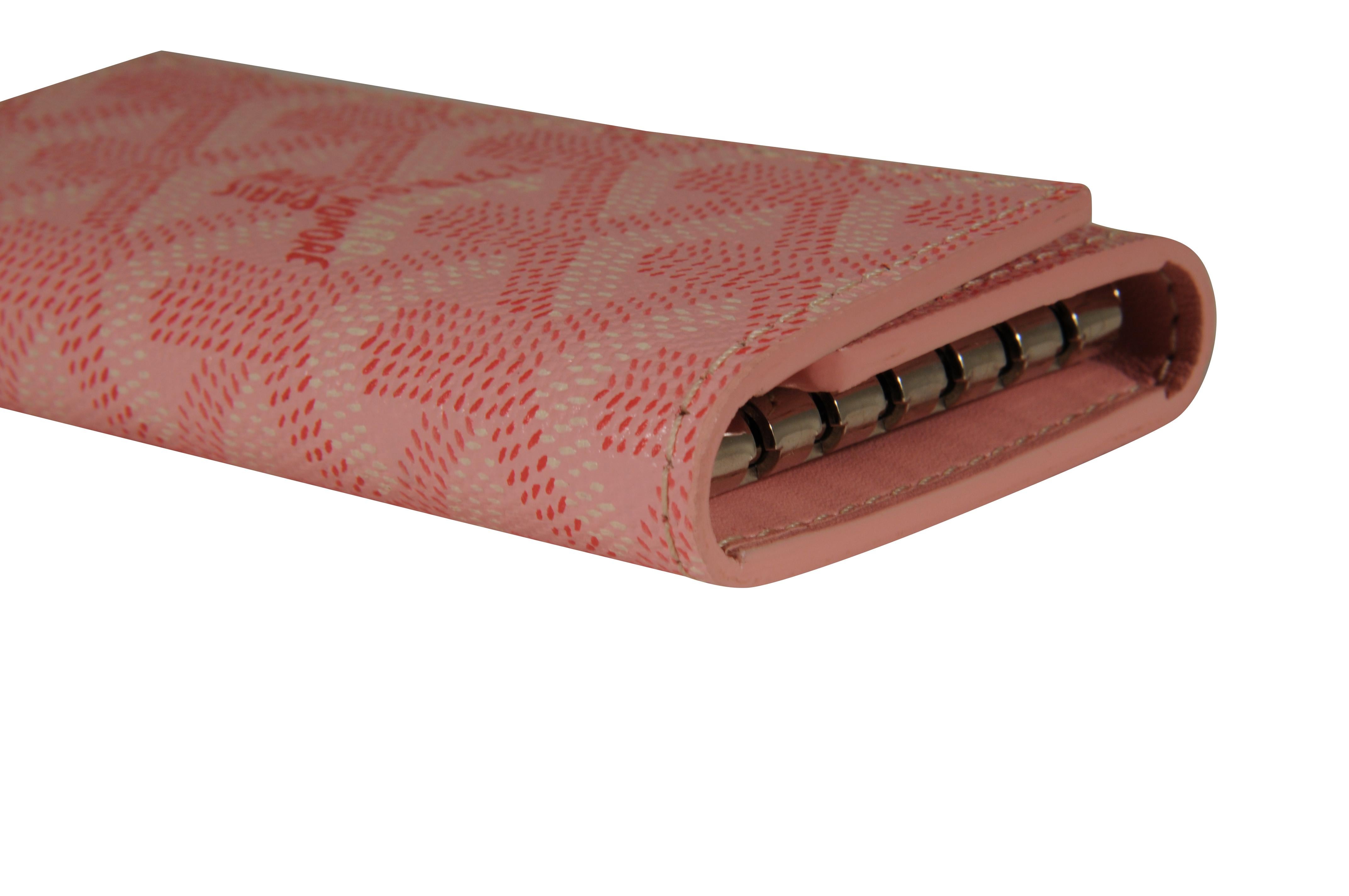 Cartera de viaje con seis llaveros Goyard Saint Michel rosa en venta 10