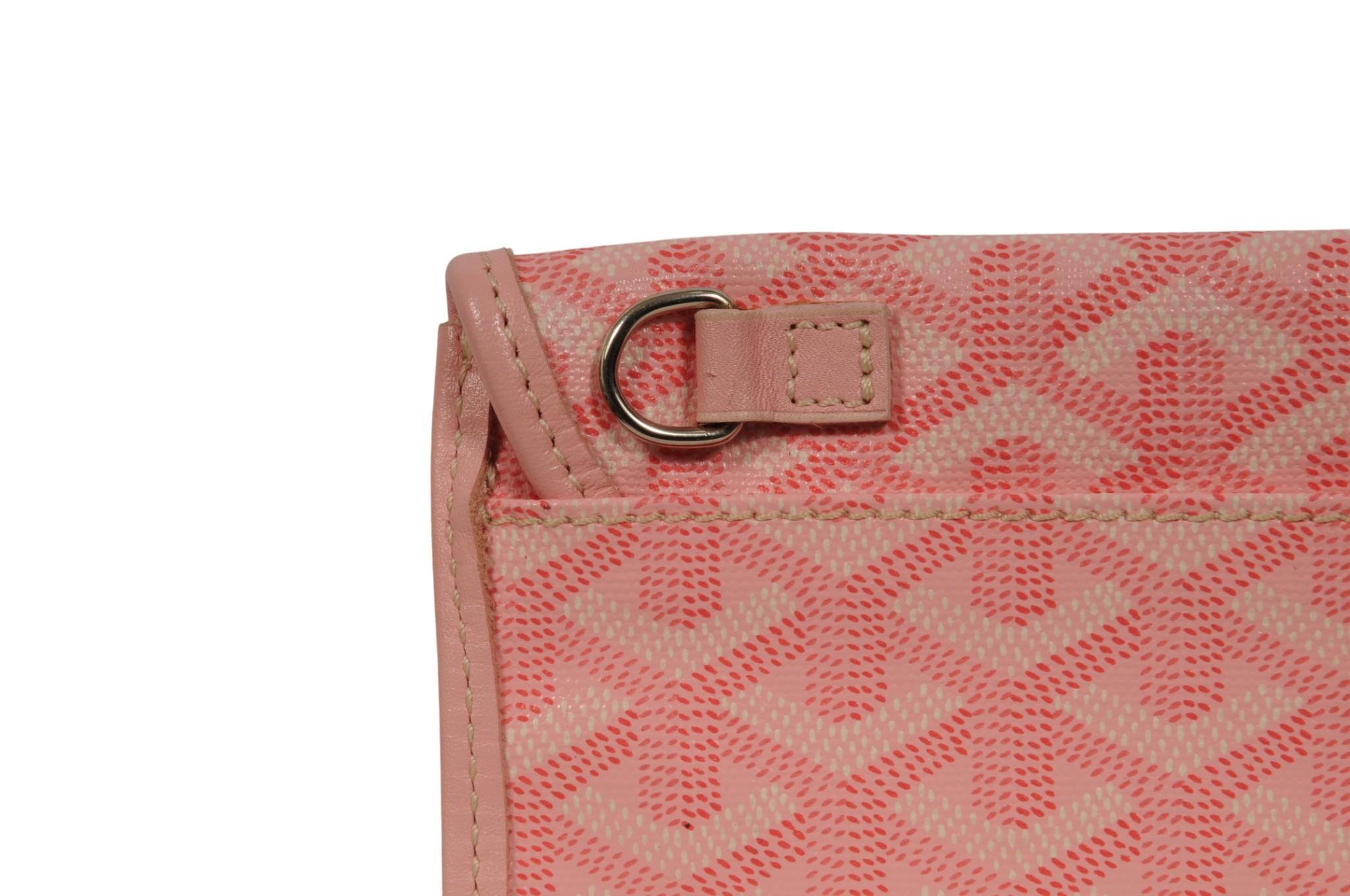 Goyard Pink Wallet Pouch Phone Case Travel Holder Sac File Card Snap Button View 4